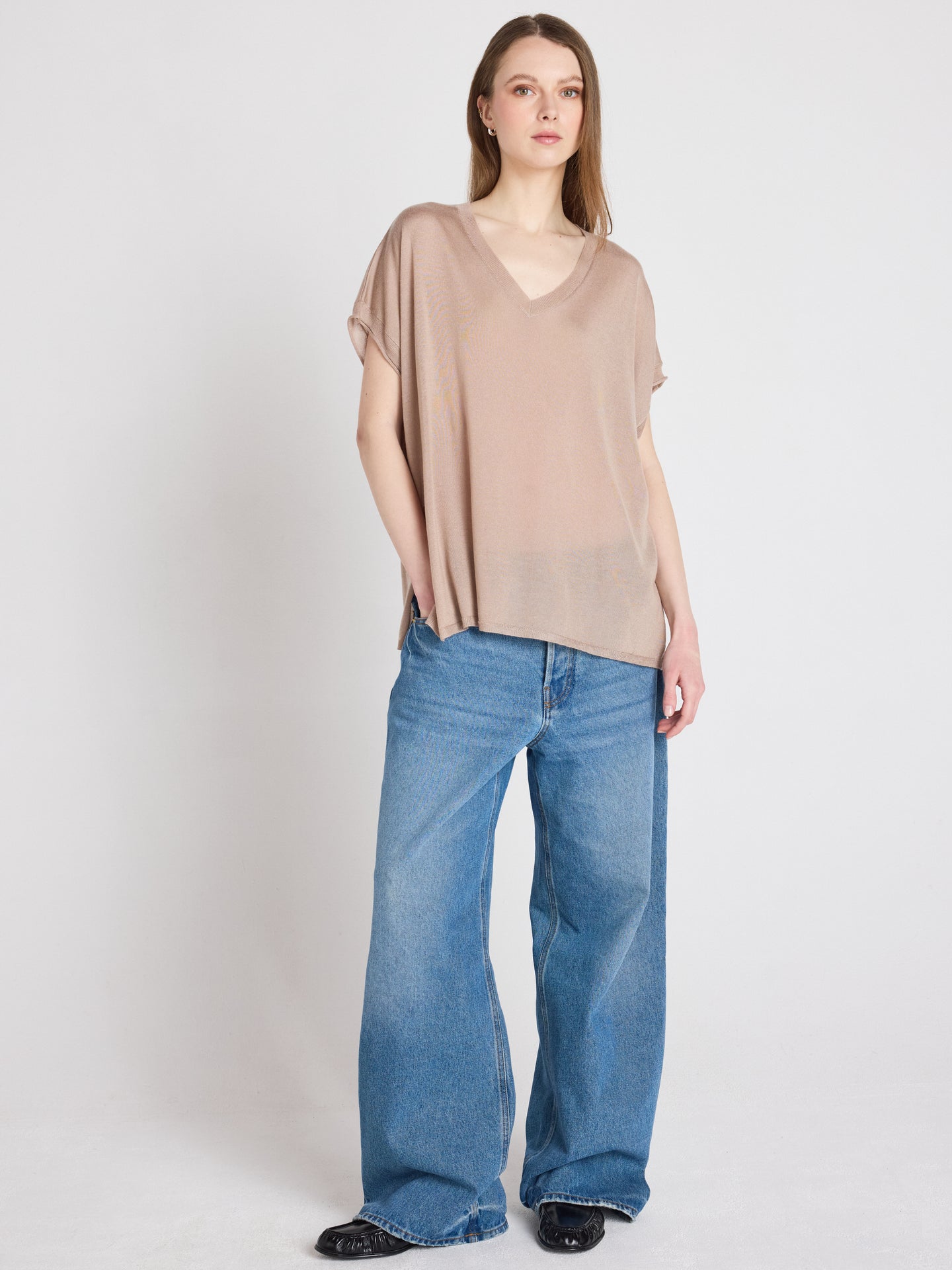 Miranda - Short-sleeved sweater - earth