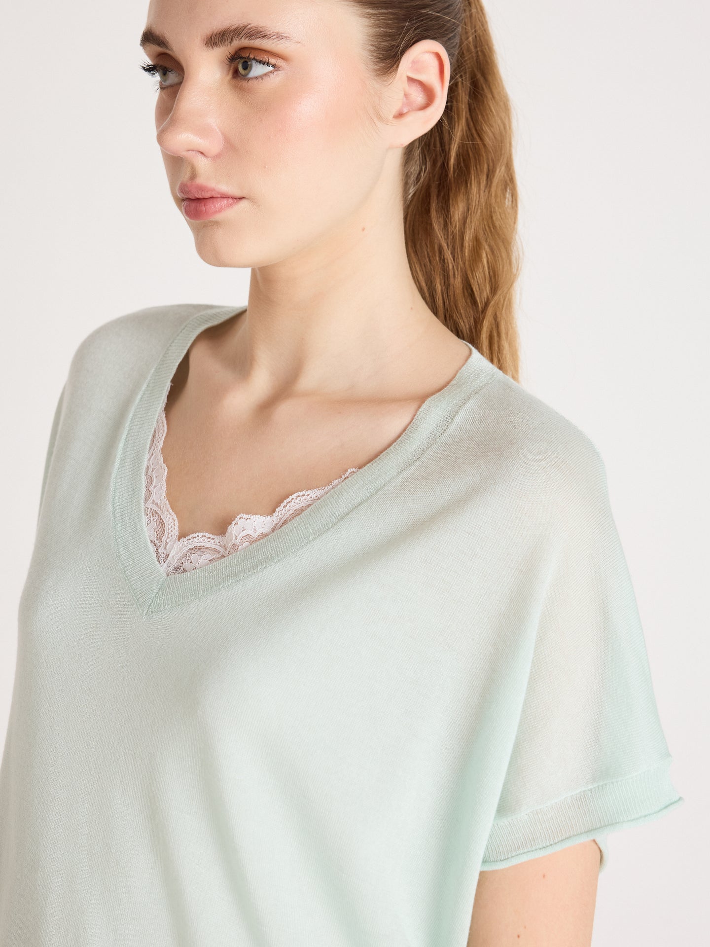 miranda - Short-sleeved sweater - mint