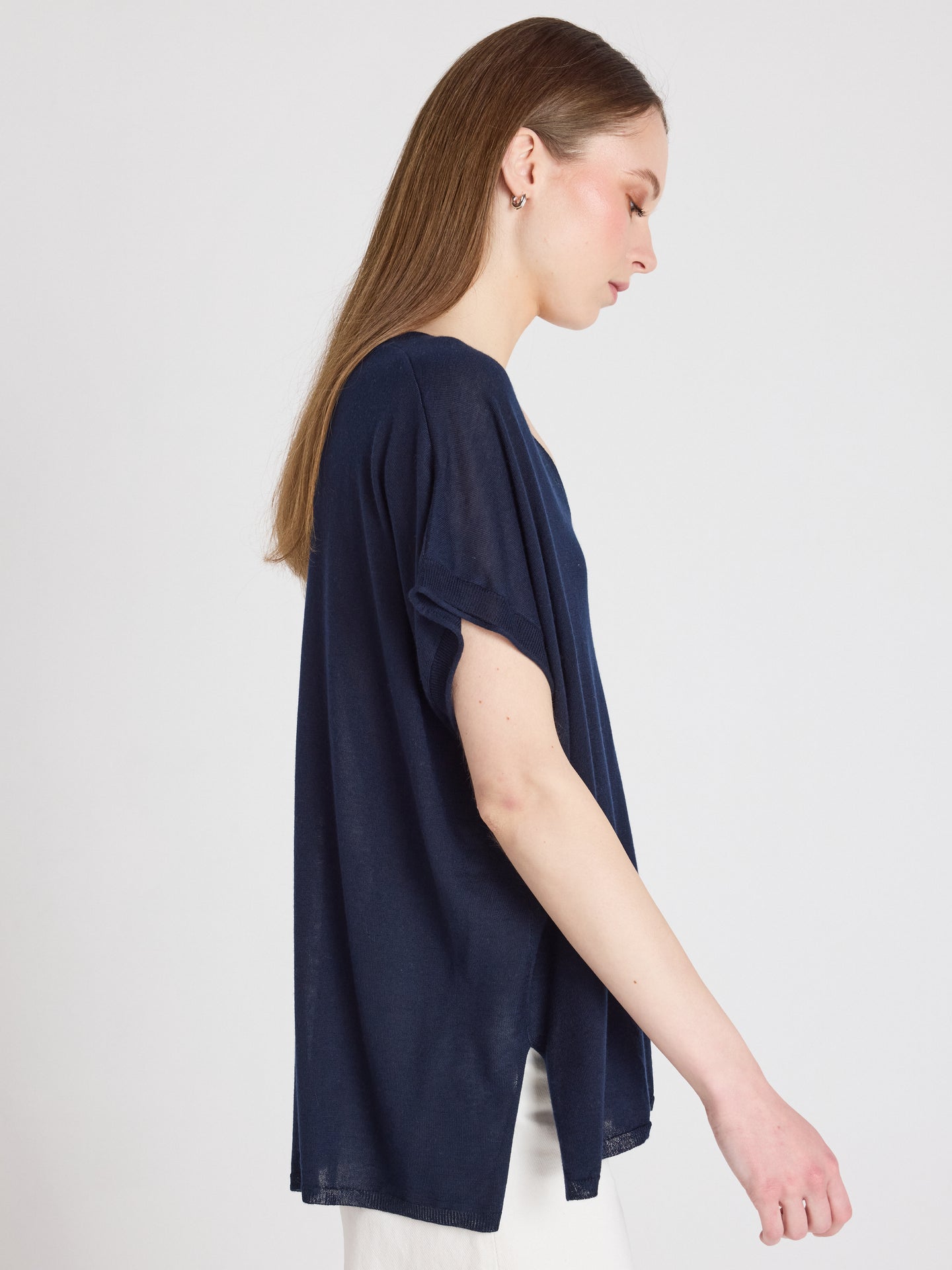 Miranda - Short-sleeved sweater - navy