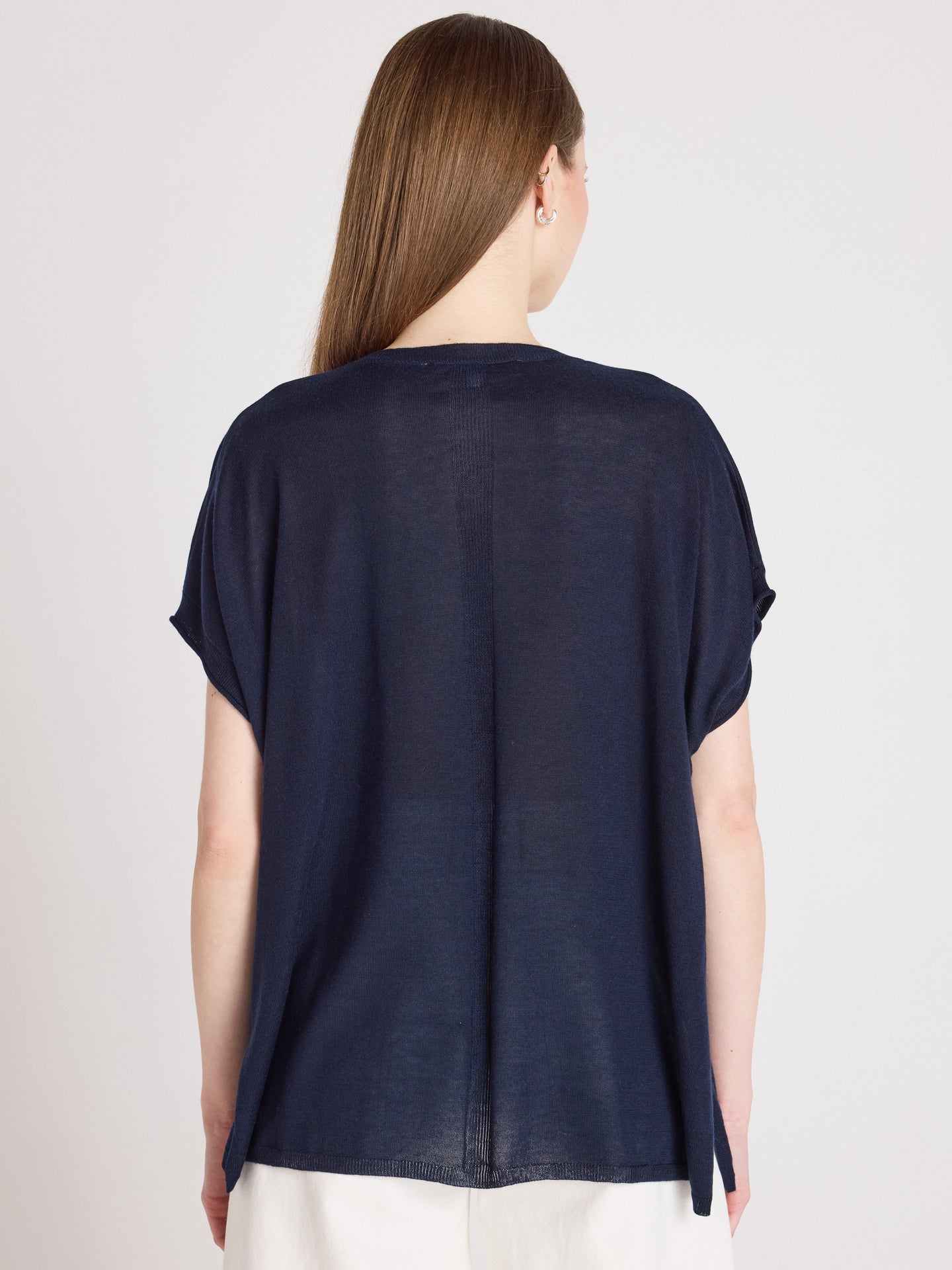 Miranda - Short-sleeved sweater - navy