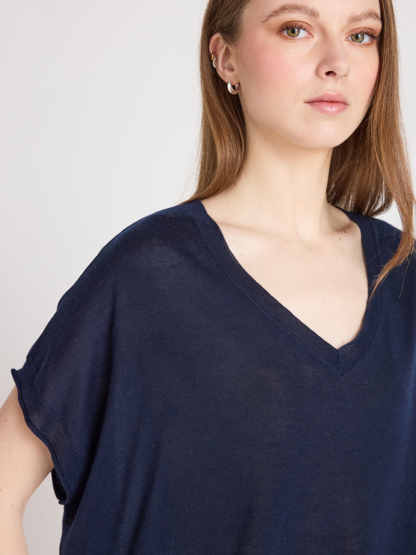 Miranda - Short-sleeved sweater - navy