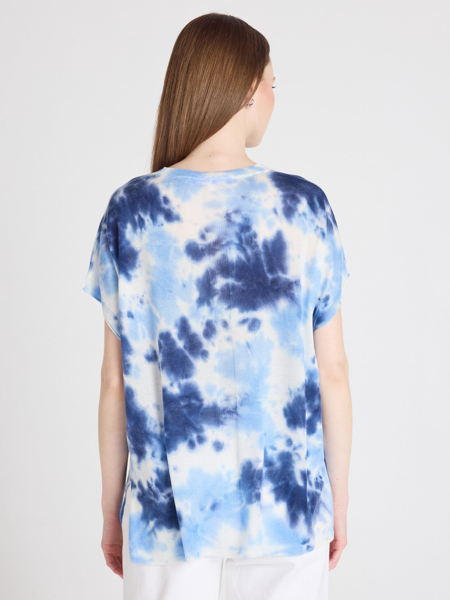 Miranda - Short-sleeved sweater - tie dye blue