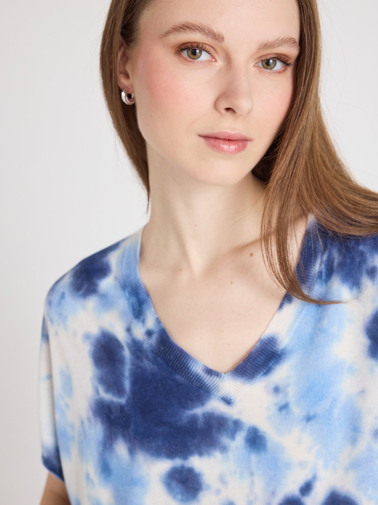 Miranda - Short-sleeved sweater - tie dye blue