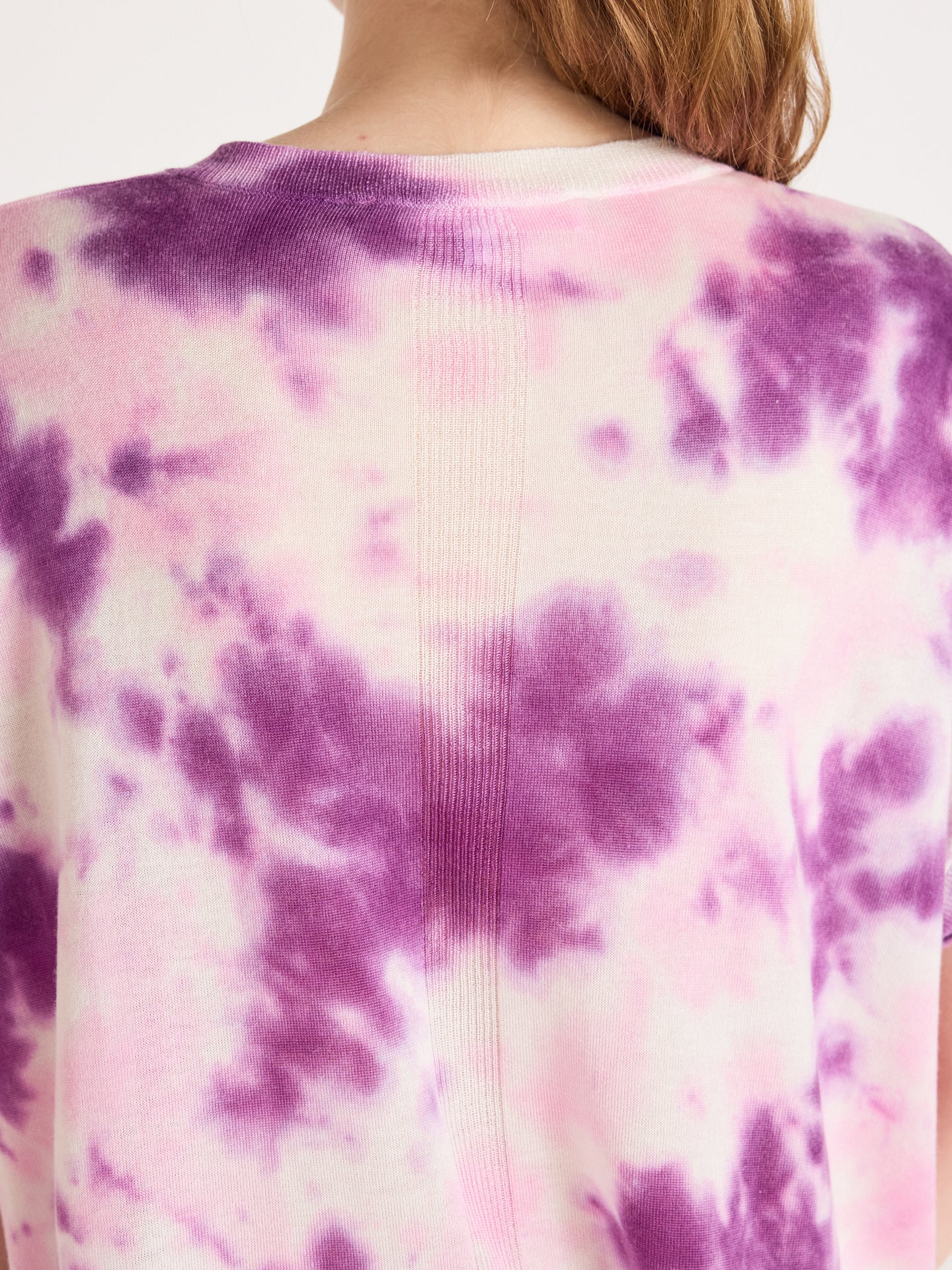 Miranda - Short-sleeved sweater - tie dye pink