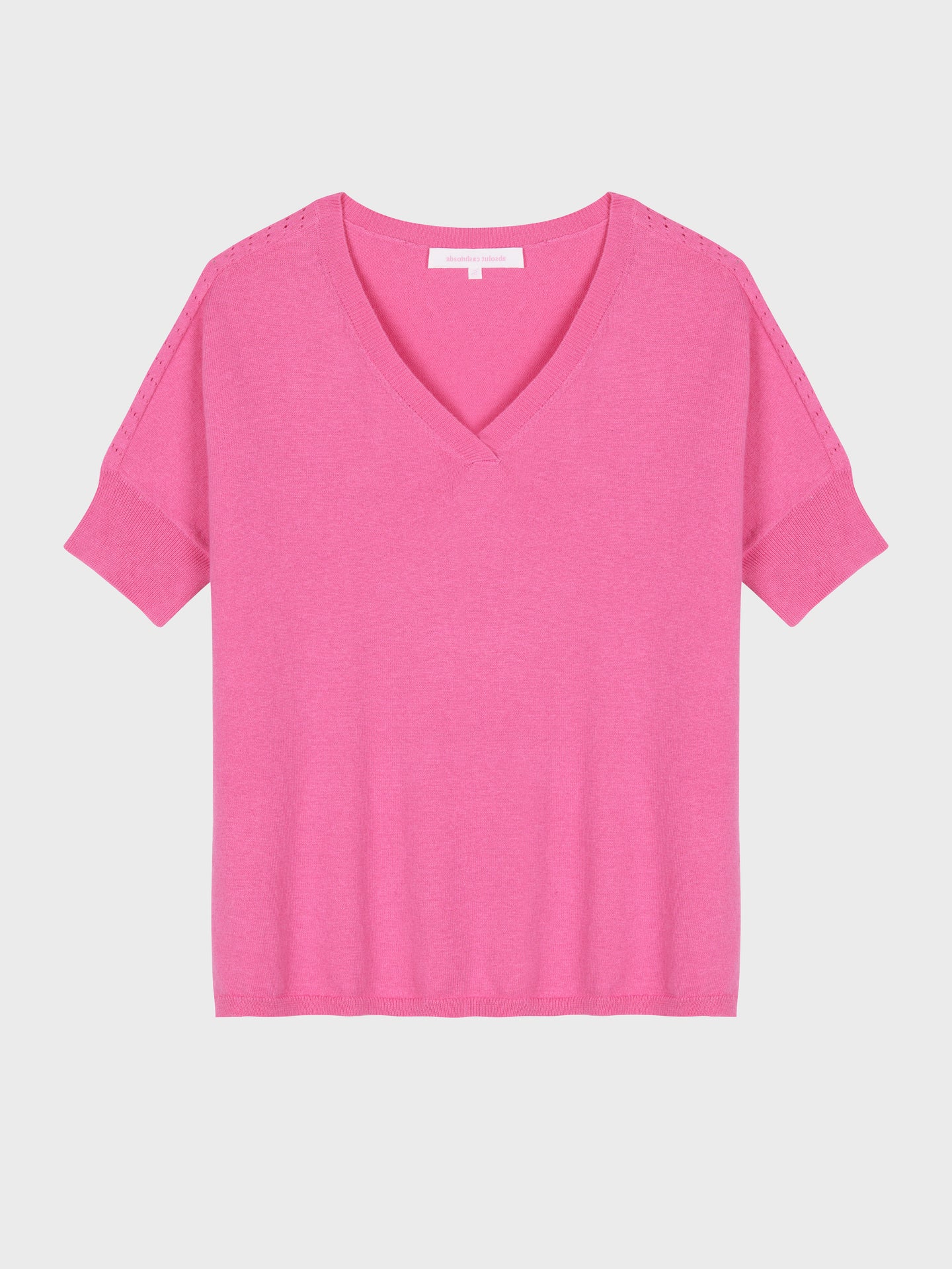 pull poncho alyssa - coton cachemire - flamingo pink