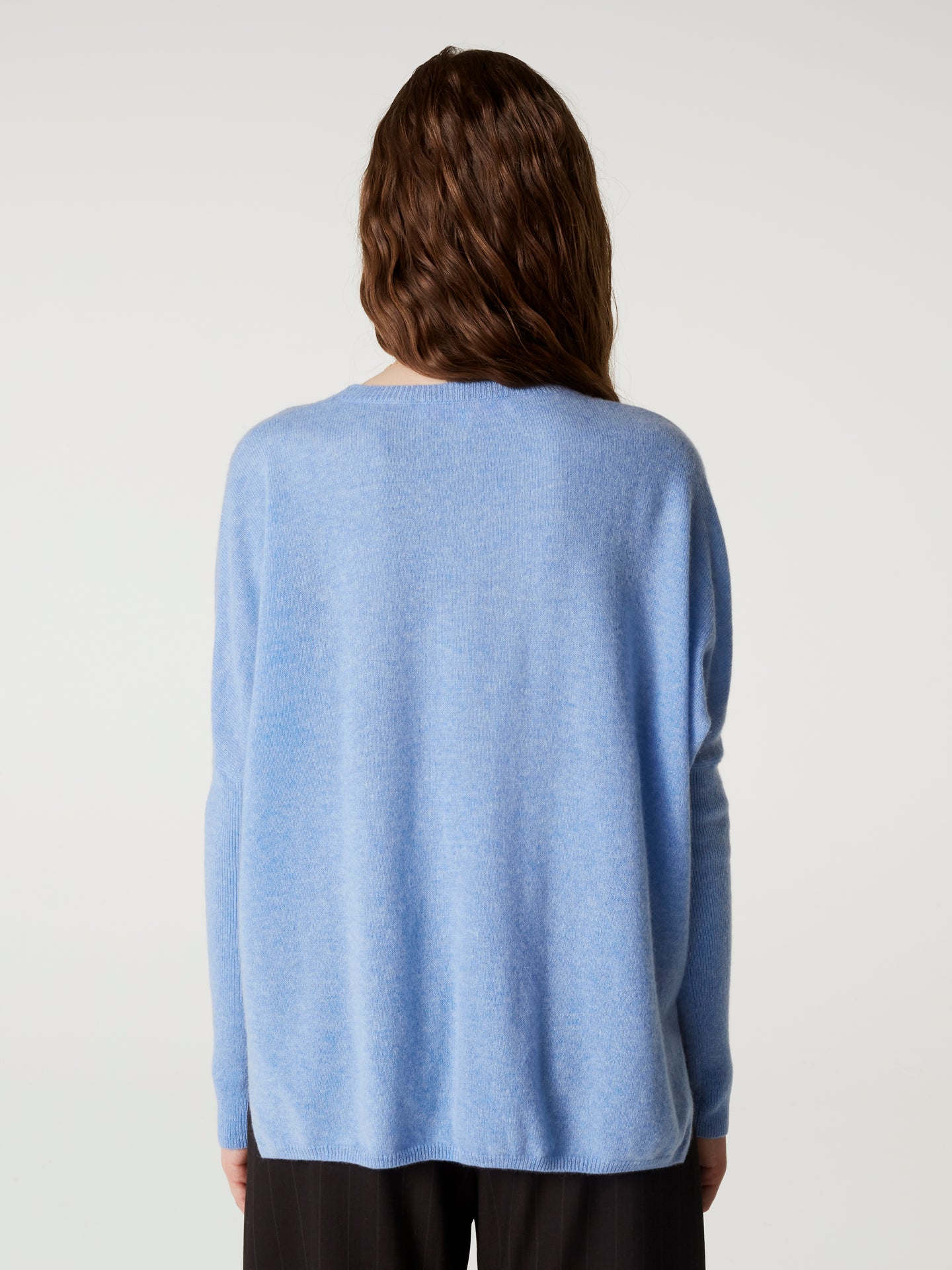 pull poncho astrid - Cachemire - chambray blue