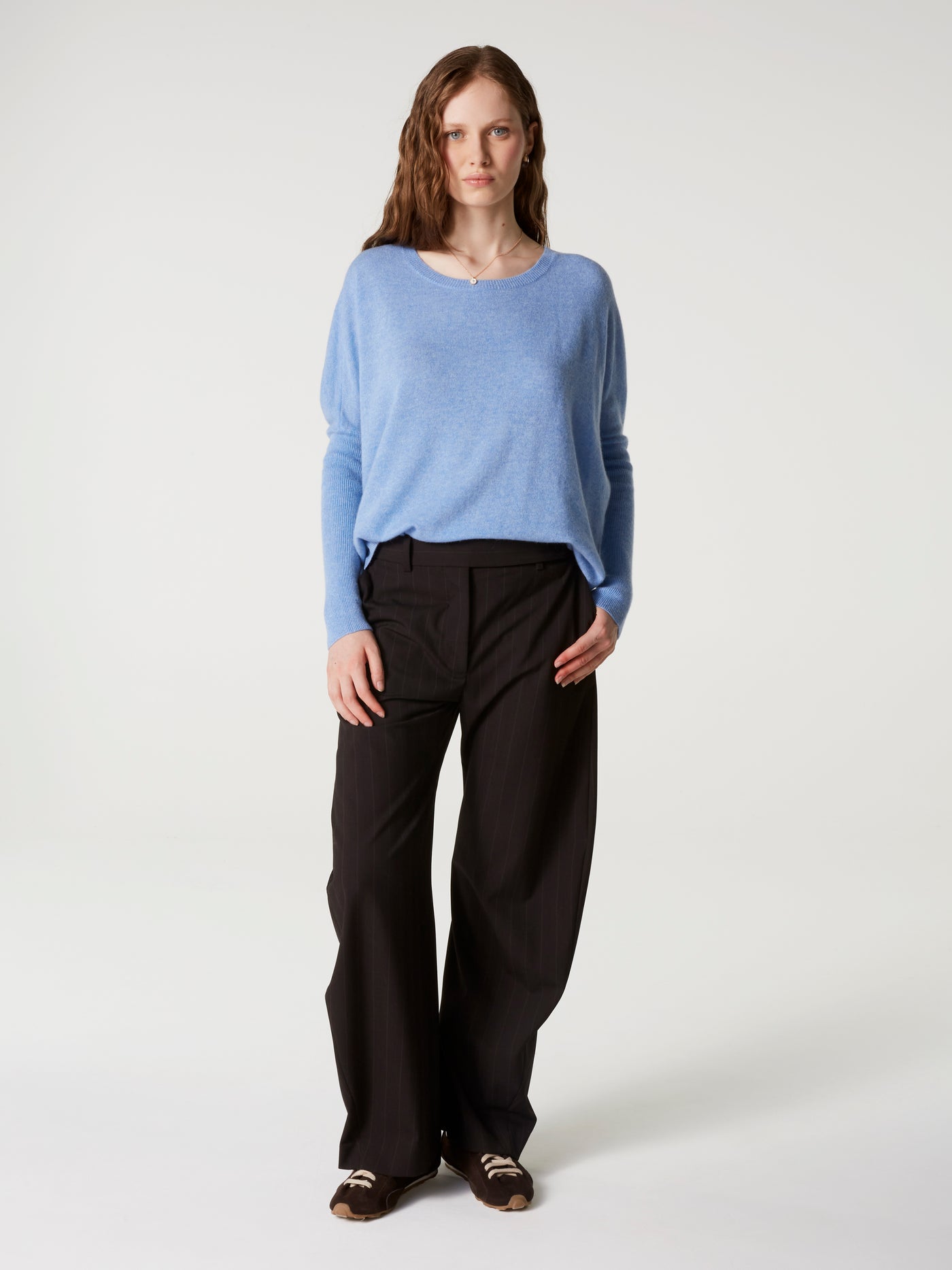 pull poncho astrid - Cachemire - chambray blue