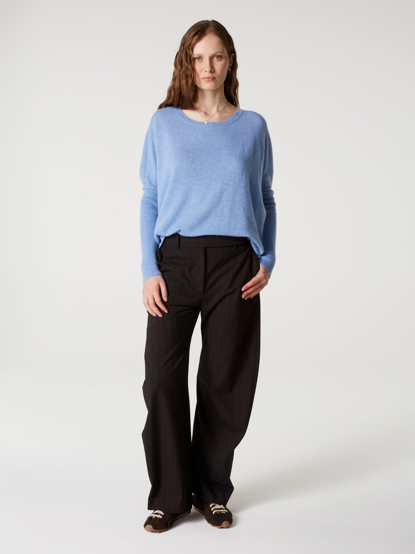pull poncho astrid - Cachemire - chambray blue