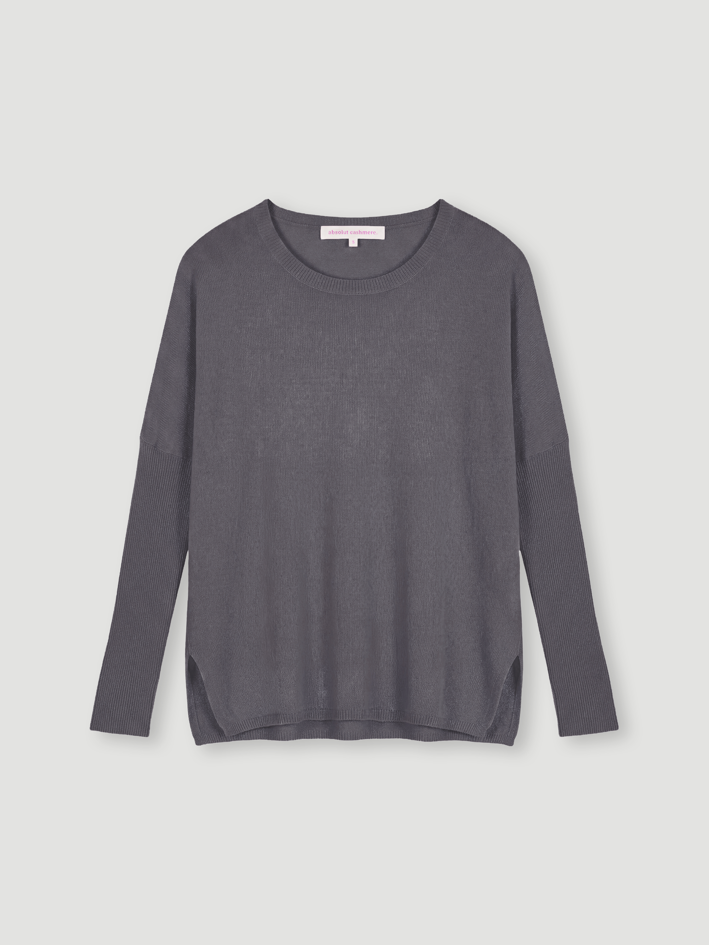 Poncho-Pullover Astrid - Kaschmir - Dunkelgrau meliert