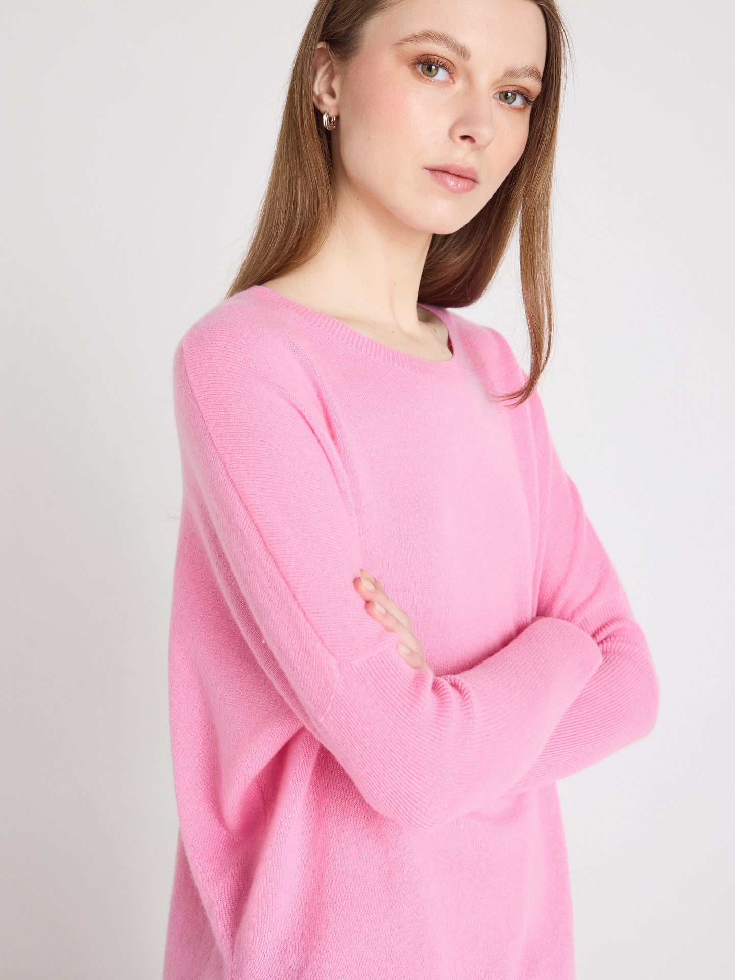 astrid ponchopullover mit Rundhalsausschnitt - Kaschmir - dragon fruit