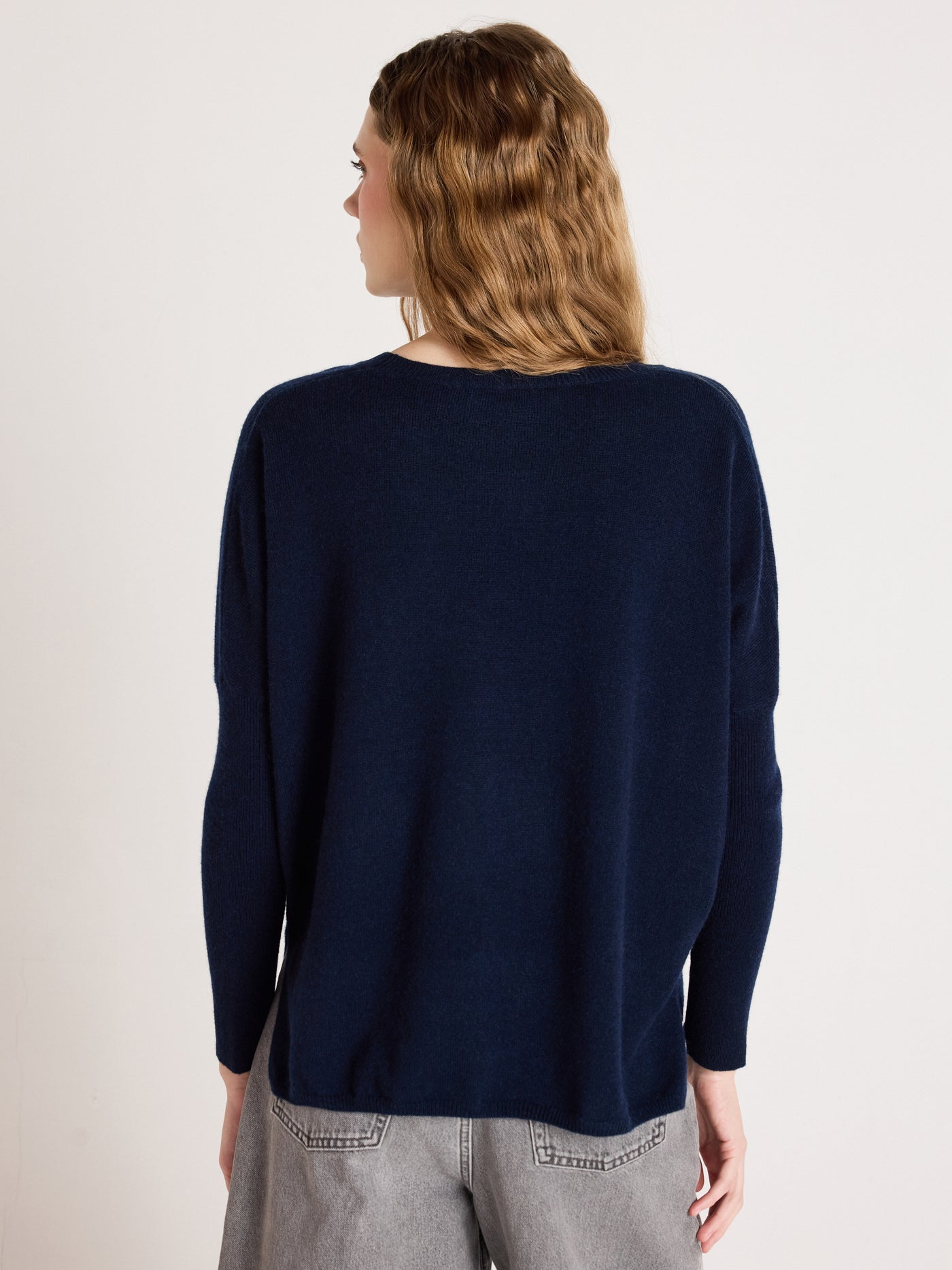 astrid - Maglia poncho in cashmere - navy