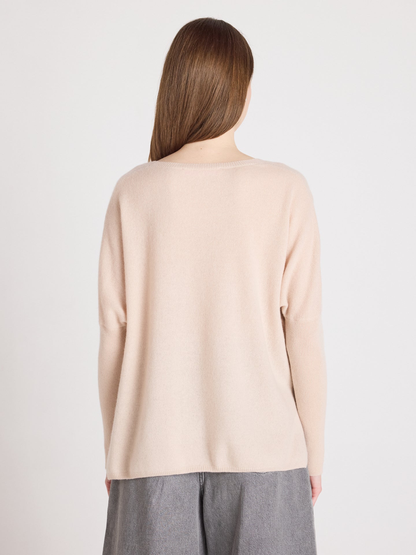 Astrid - Rundhalsponcho aus Kaschmir - shell