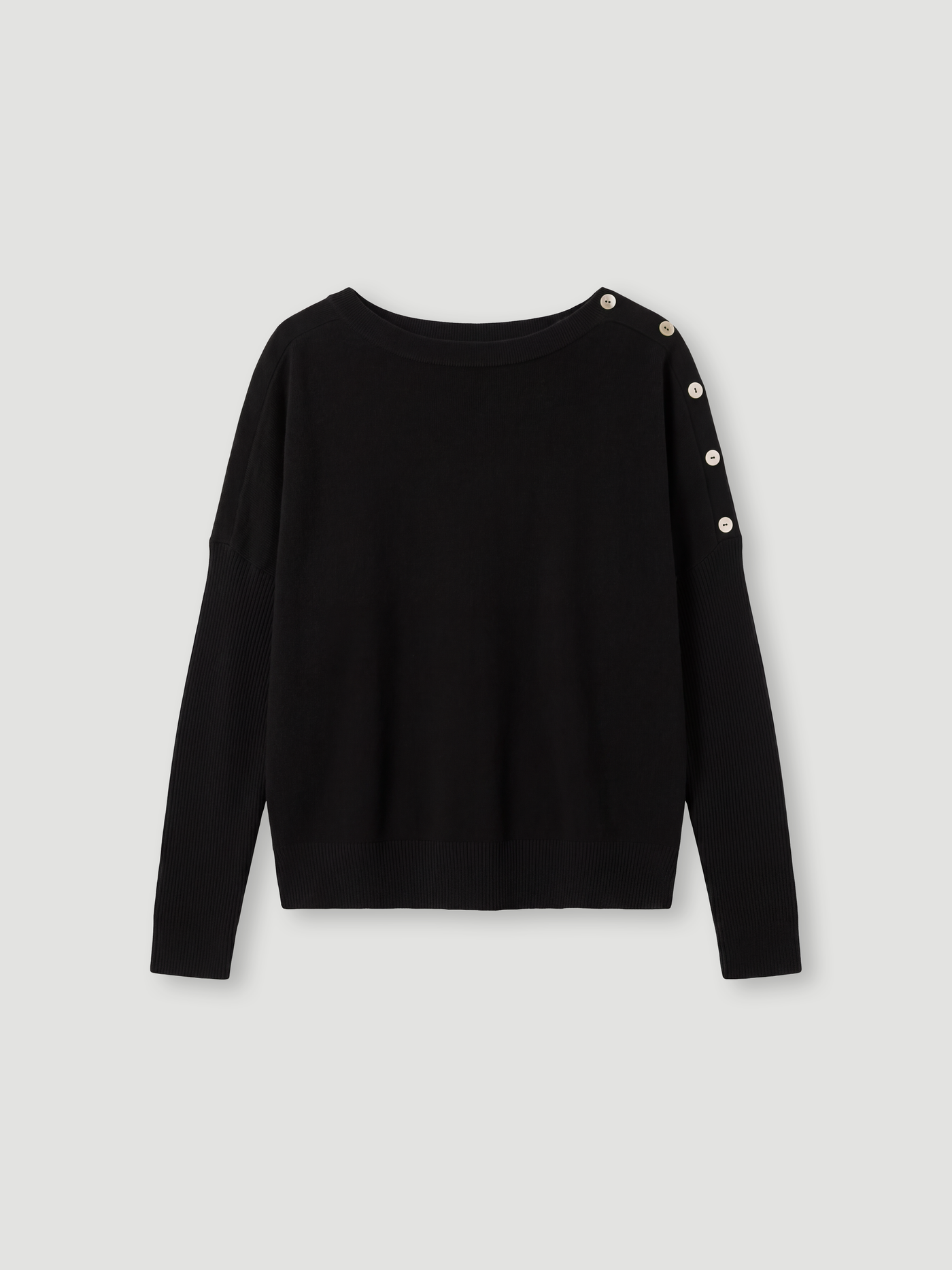 poncho trui rafaella - kasjmier - zwart