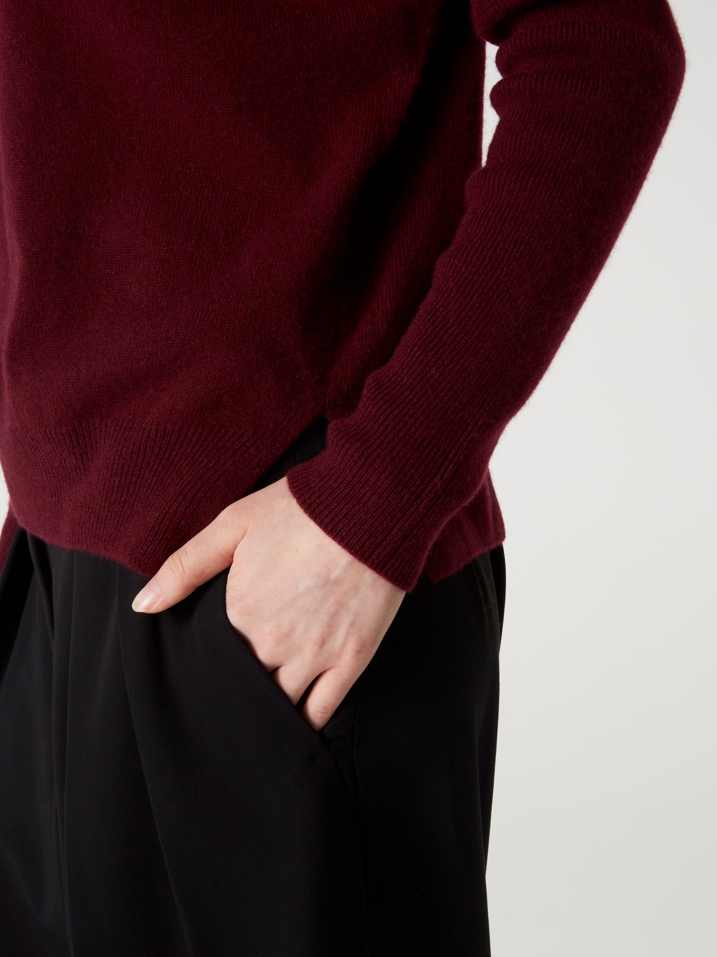 rafaella poncho jumper - cashmere - burgundy