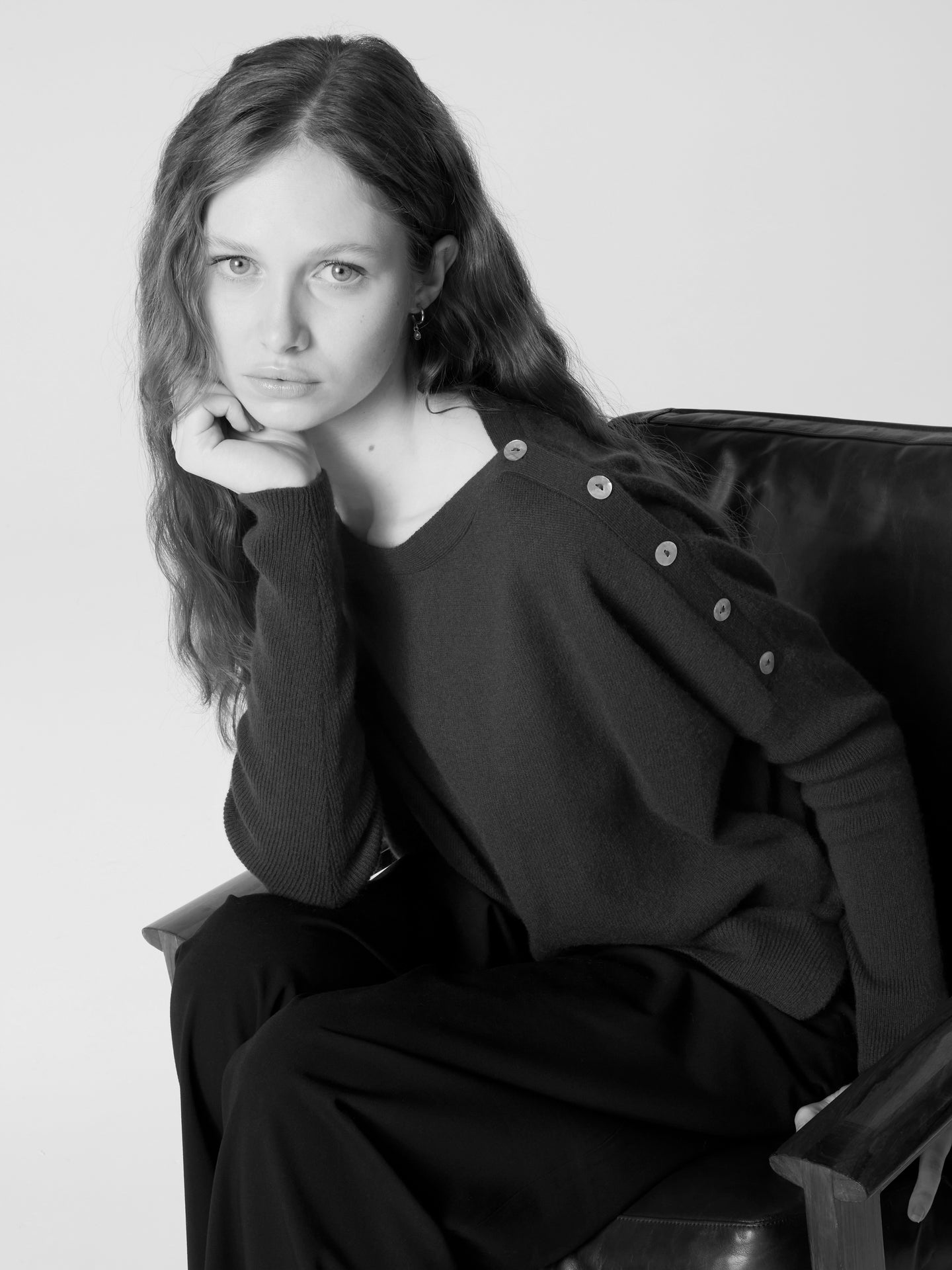 Poncho-Pullover Rafaella - Kaschmir - Schwarz