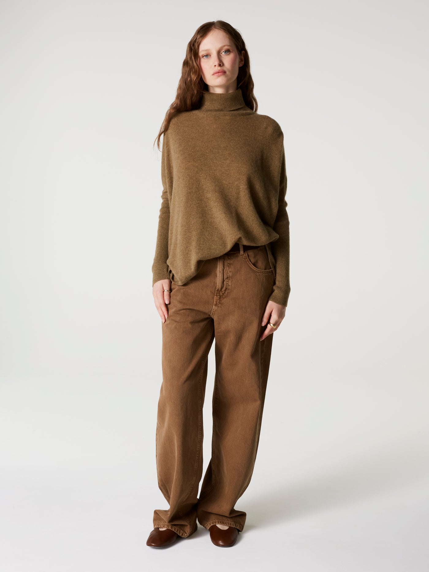 pull poncho clara - Cachemire - bronze