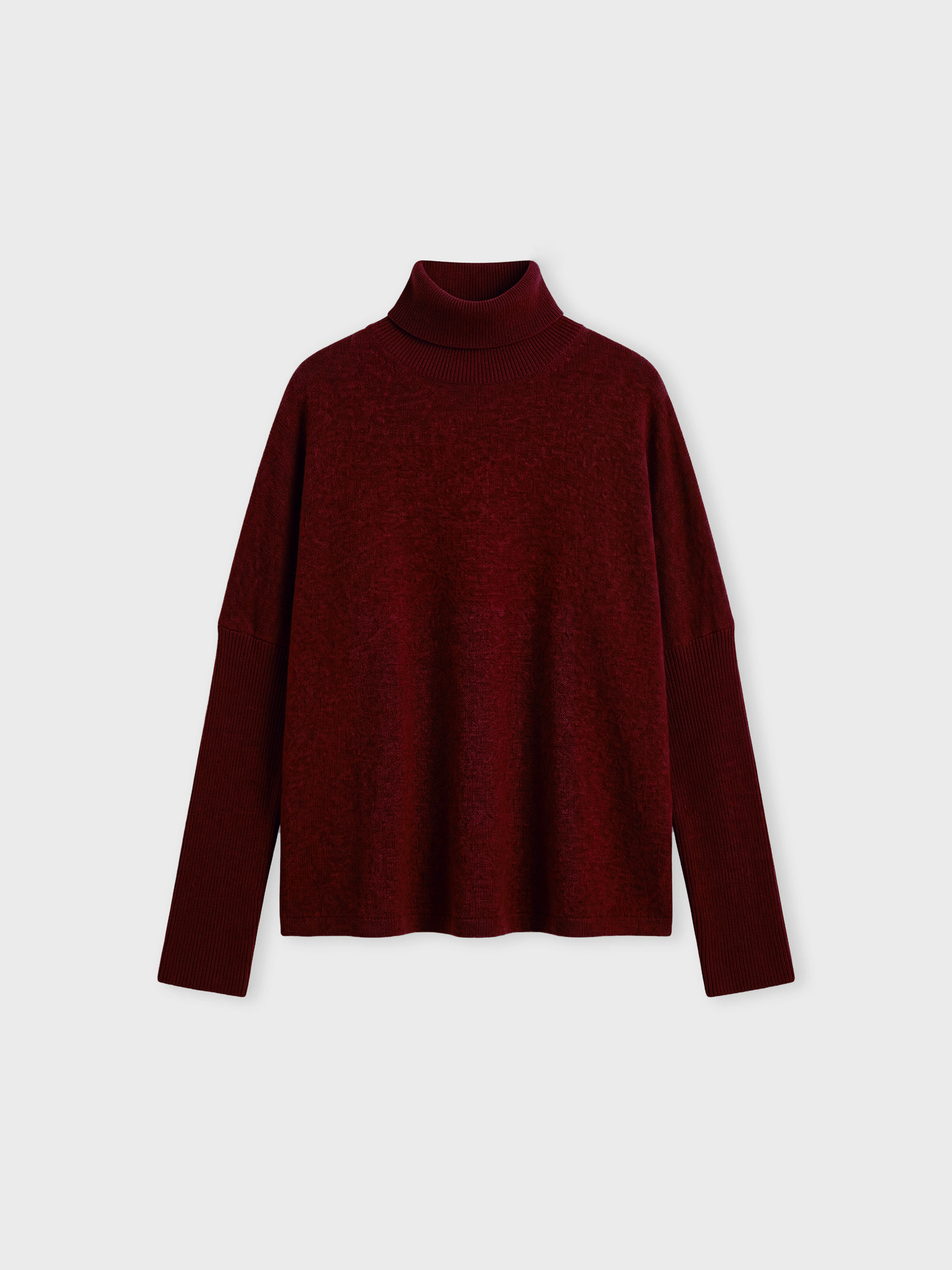 Poncho-Pullover clara - Kaschmir - deep cherry