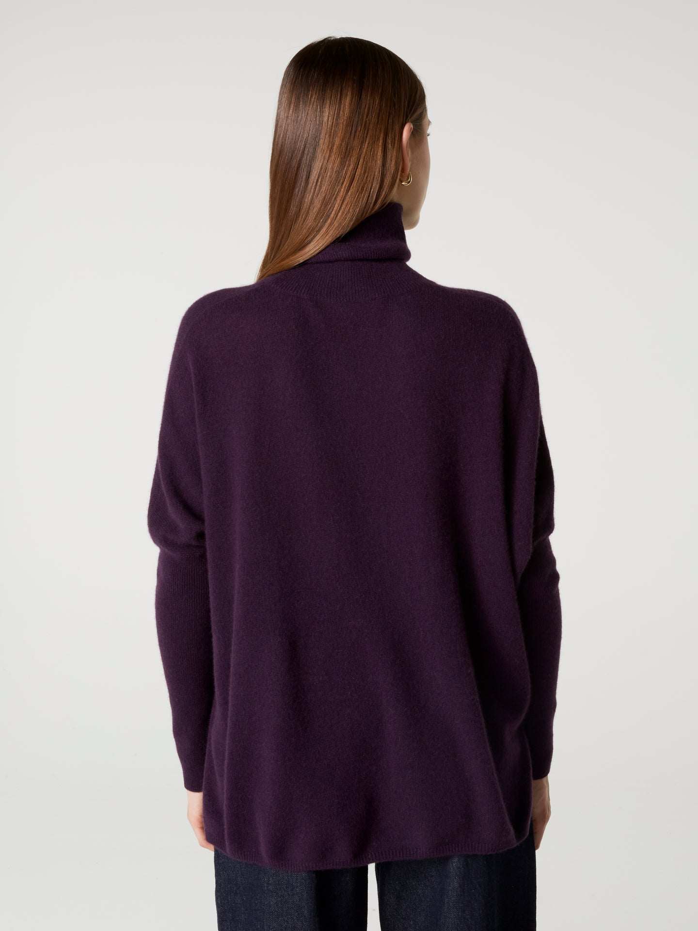pullover poncho clara - Kaschmir - Heather Plum