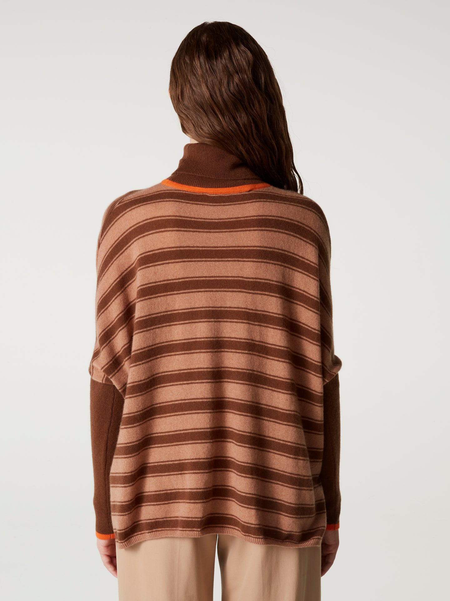 Poncho-Pullover Joanna - Kaschmir - Hellbraun