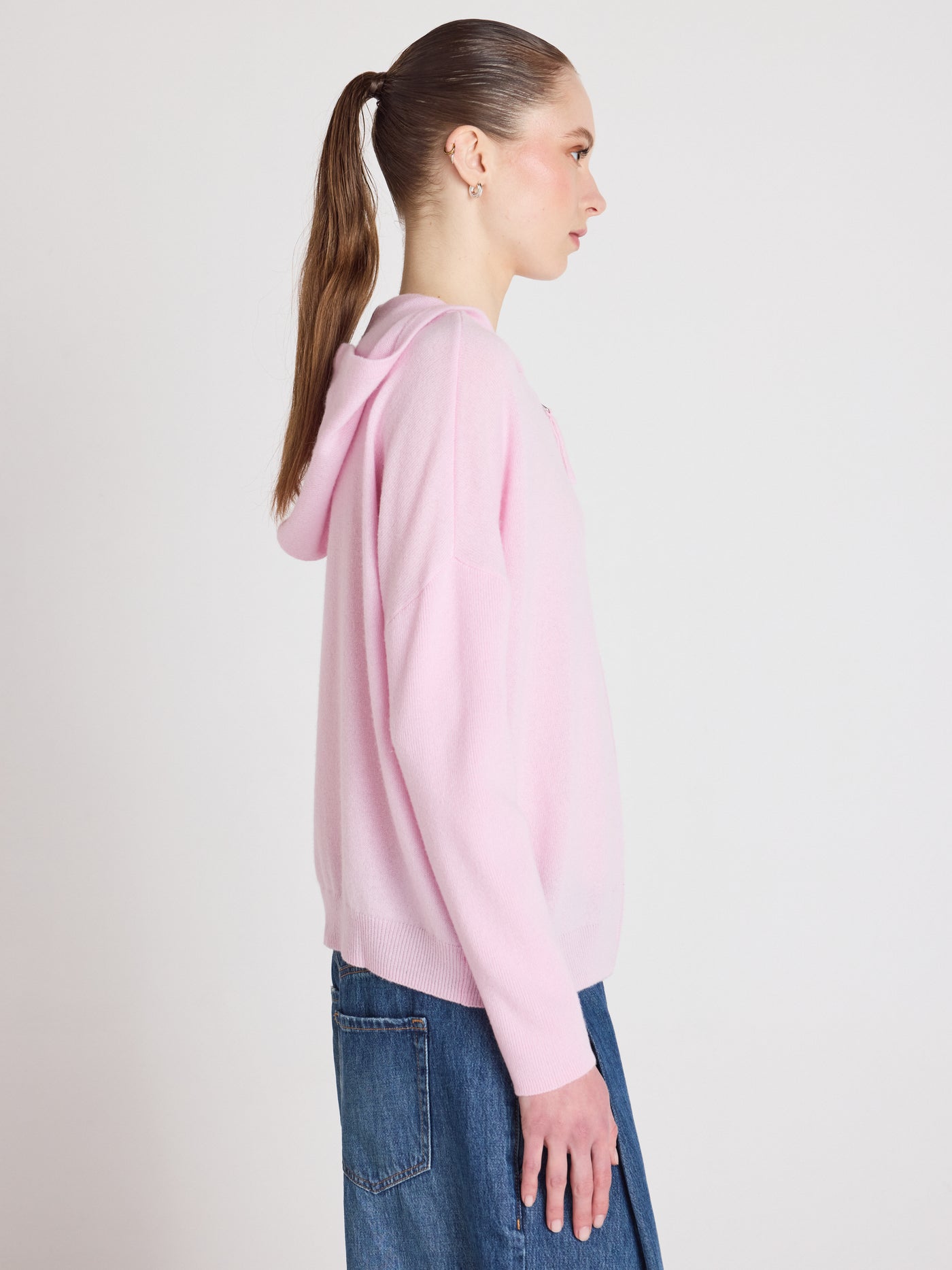 Evelyn - Poncho-pullover aus Kaschmir - cherry blossom
