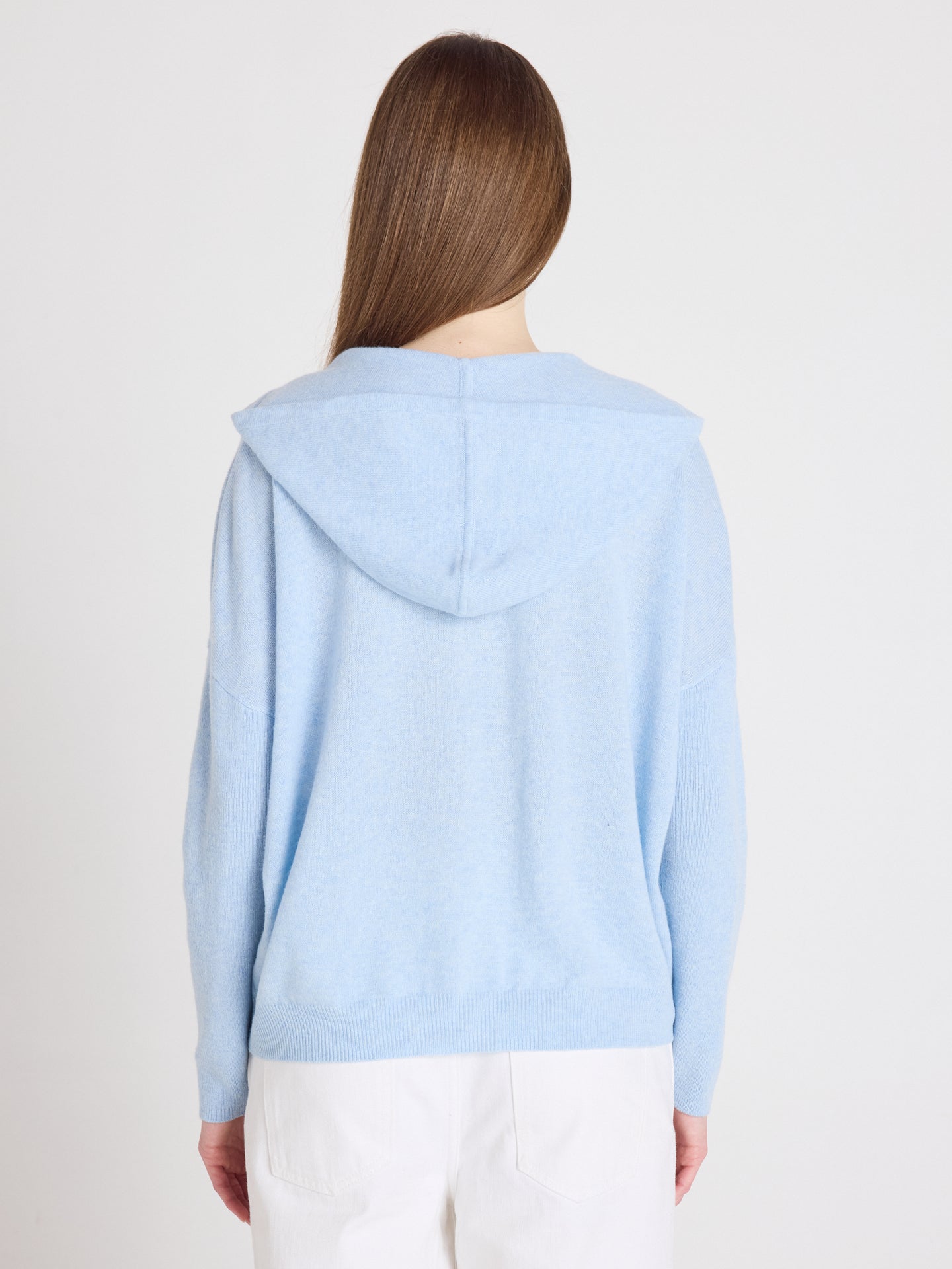 evelyn zip-up sweater - cashmere - skyway