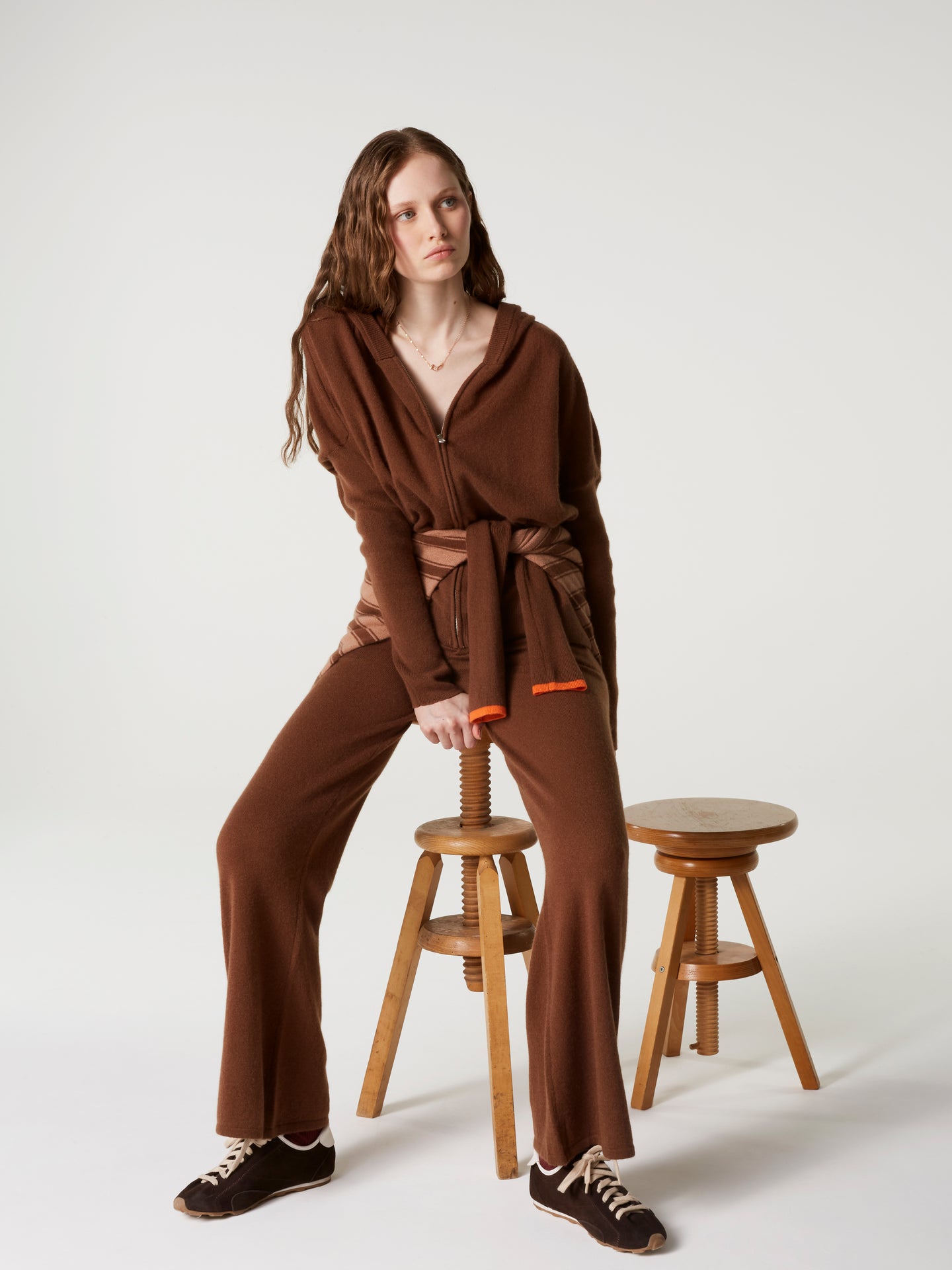 Cardigan Opal - Kaschmir - coffee