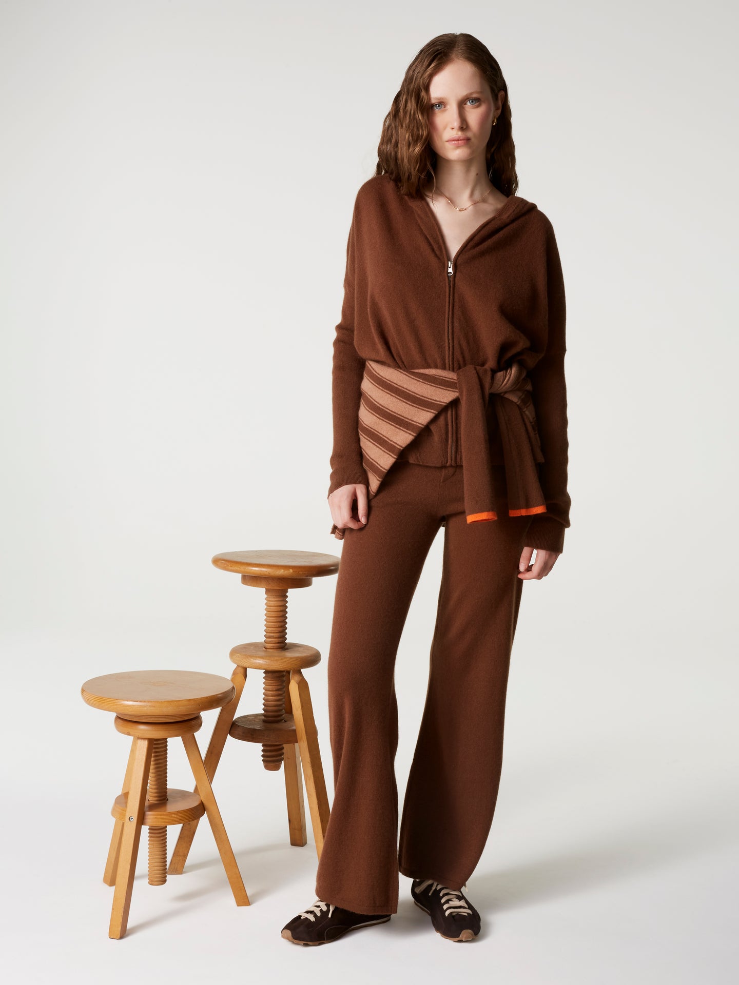 Cardigan Opal - Kaschmir - coffee