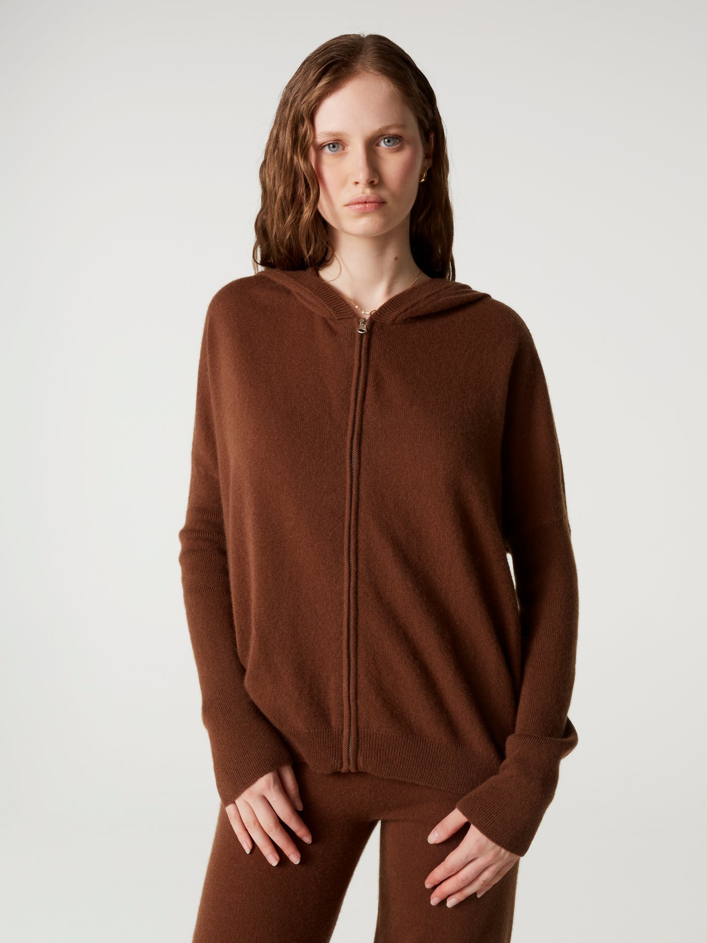 Cardigan Opal - Kaschmir - coffee