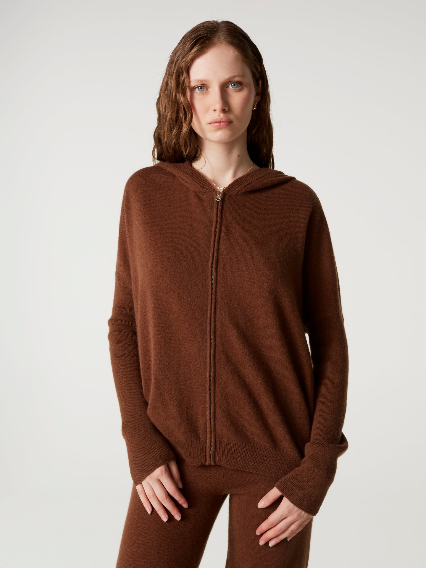 Cardigan Opal - Kaschmir - coffee