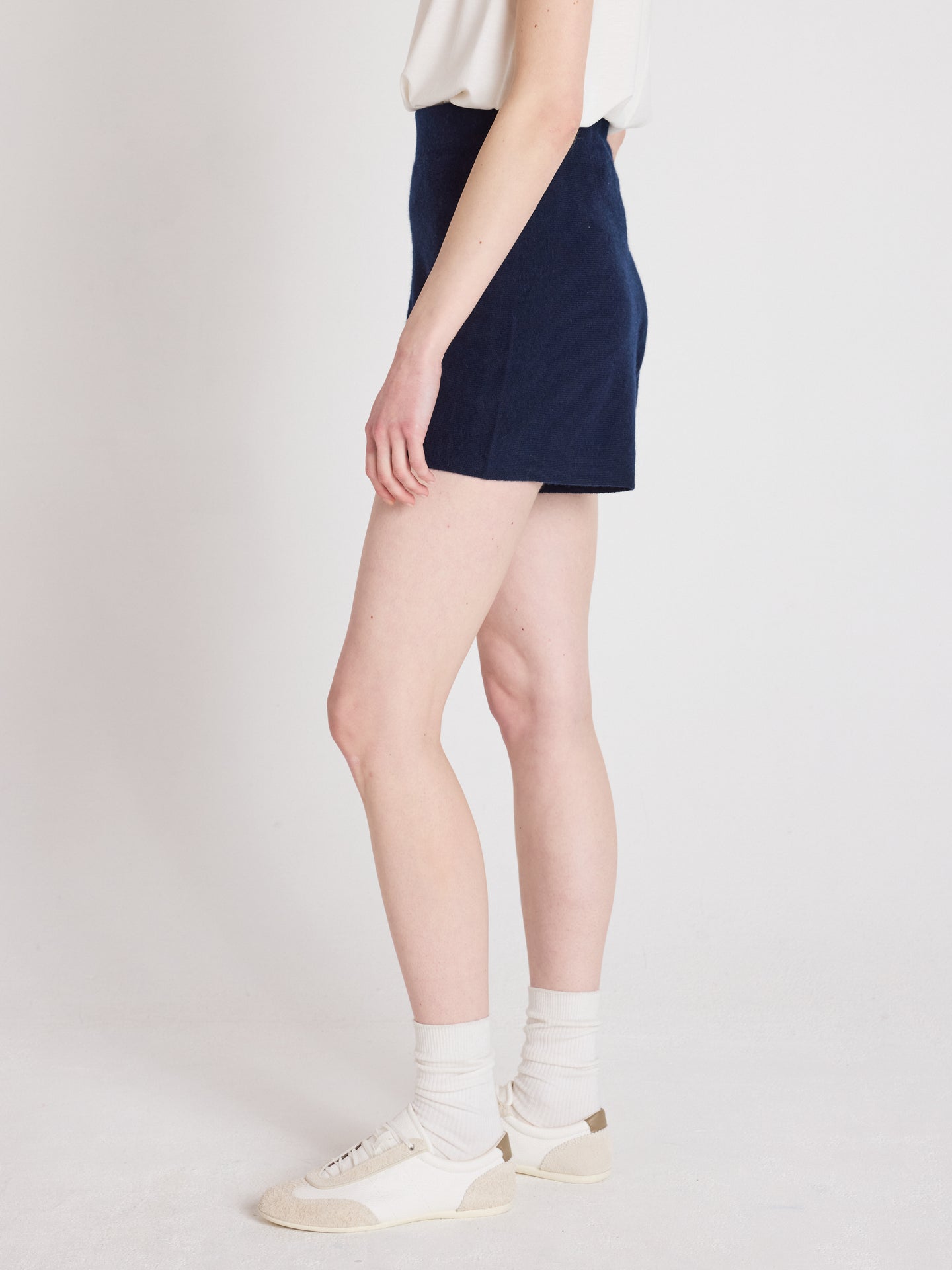 charlotte - Short large 100% cachemire - navy