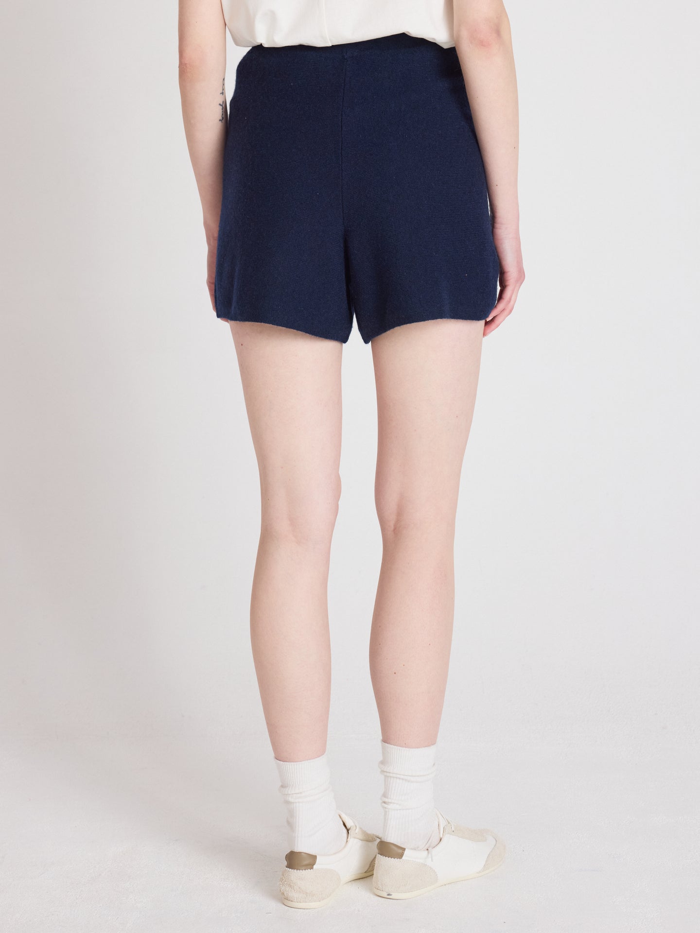 charlotte - Short large 100% cachemire - navy