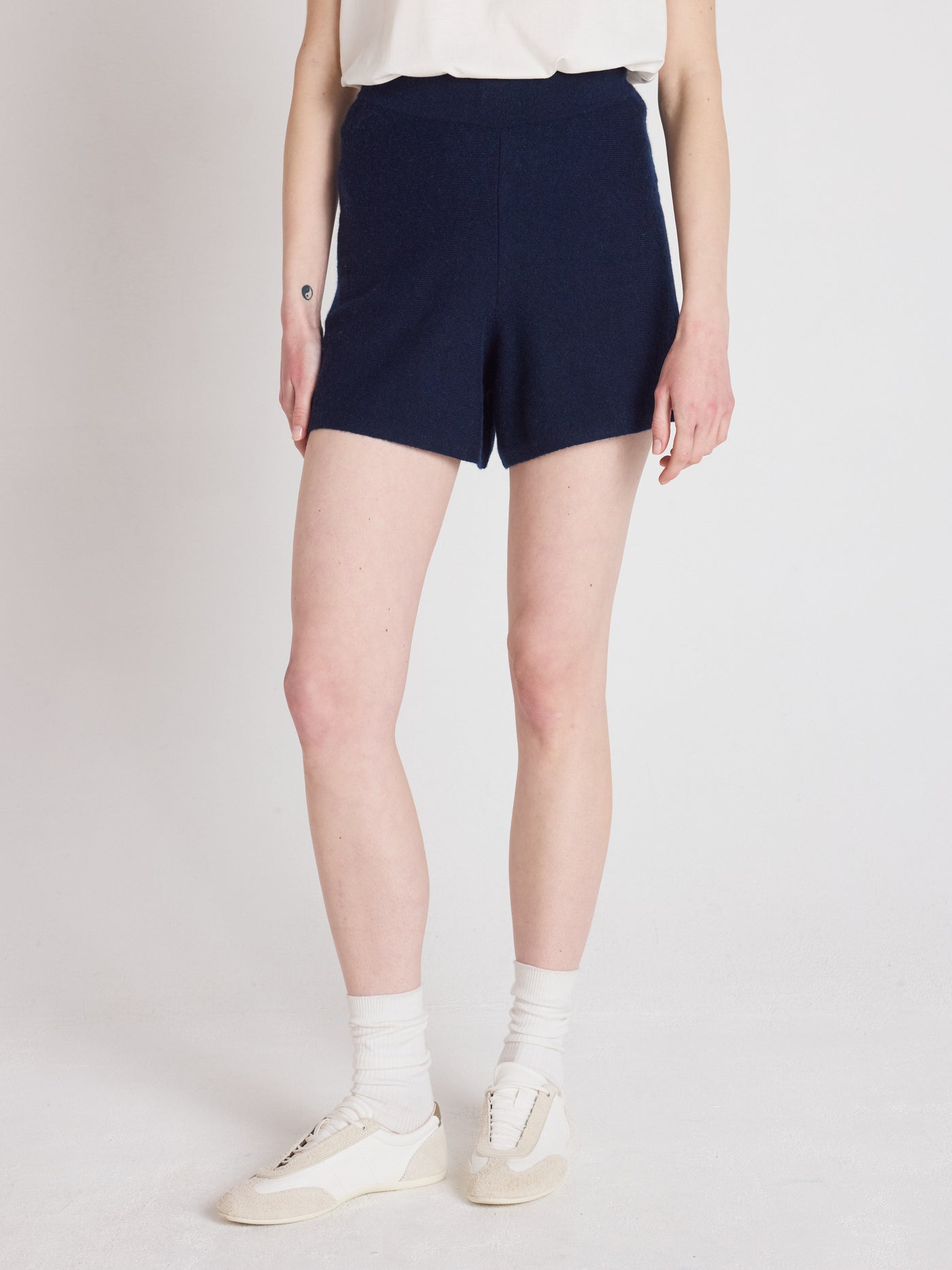 charlotte - Short 100% kasjmier - navy