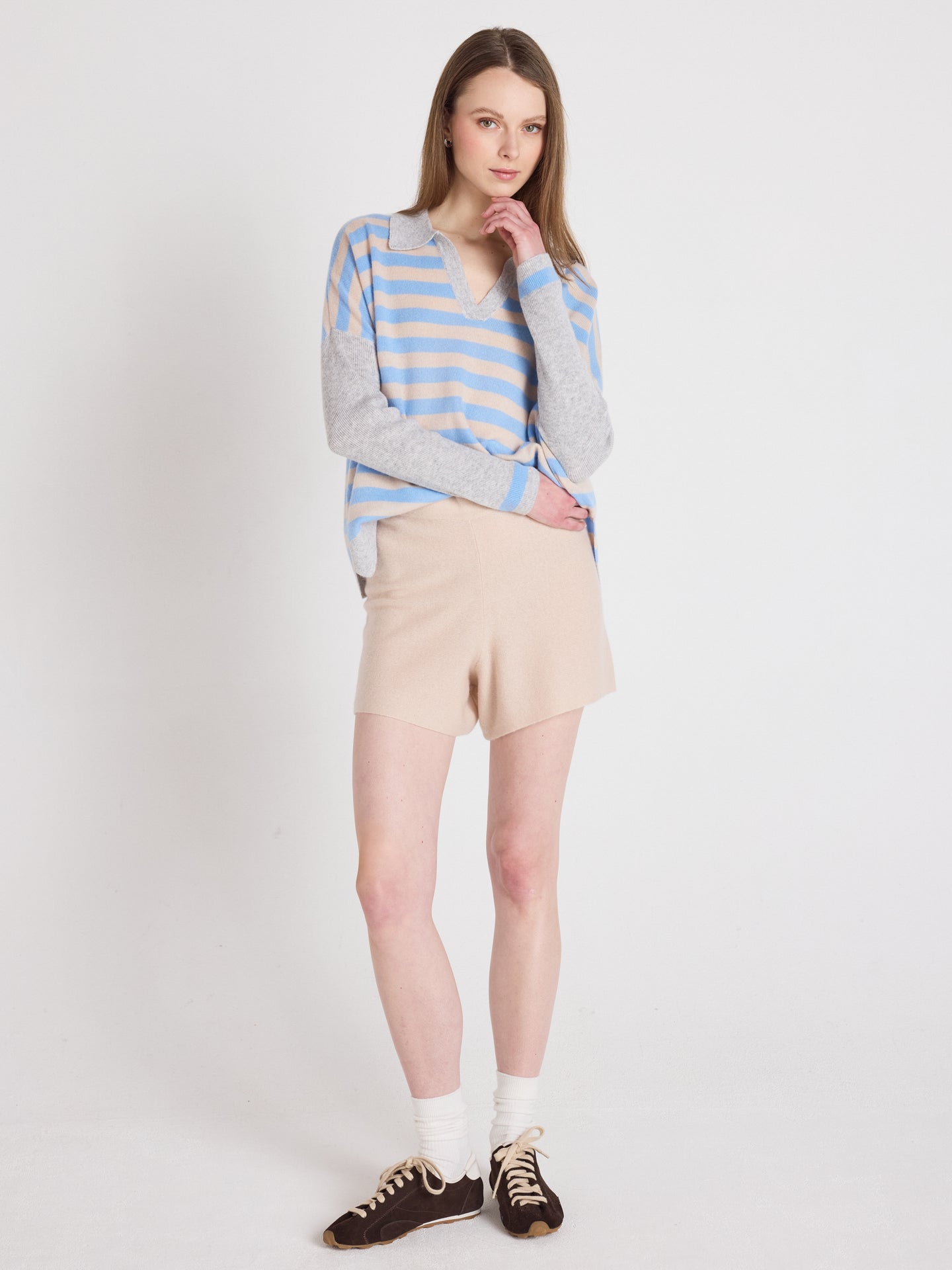 charlotte - Large shorts, 100% cashmere - shell