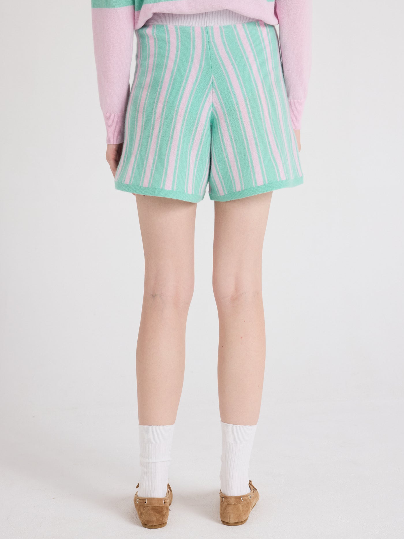 Tyra - Weite Shorts, 100 % Kaschmir - cherry blossom