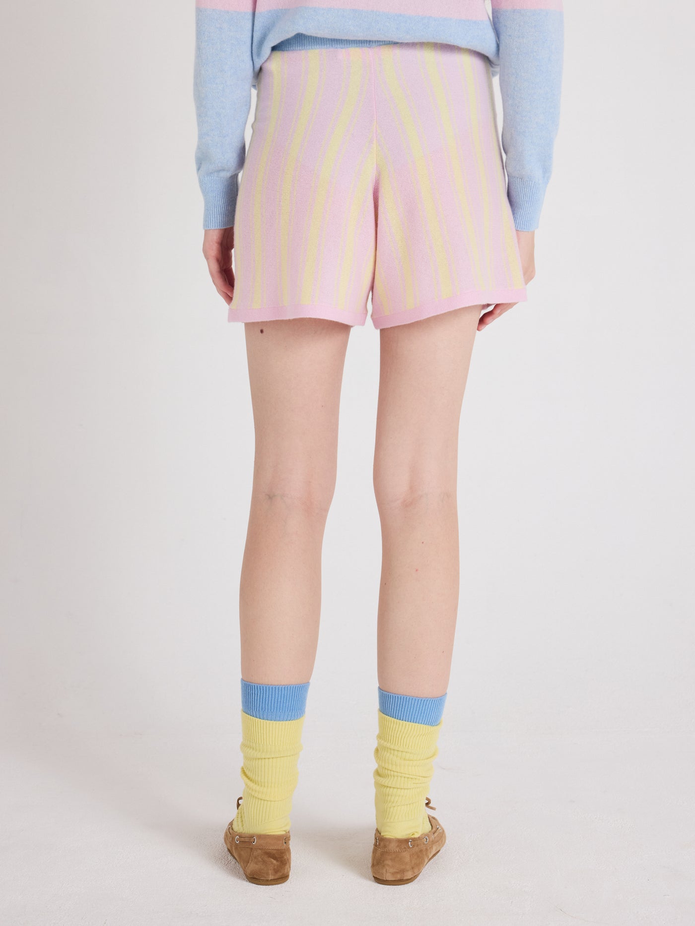 Tyra - Weite Shorts, 100 % Kaschmir - lime