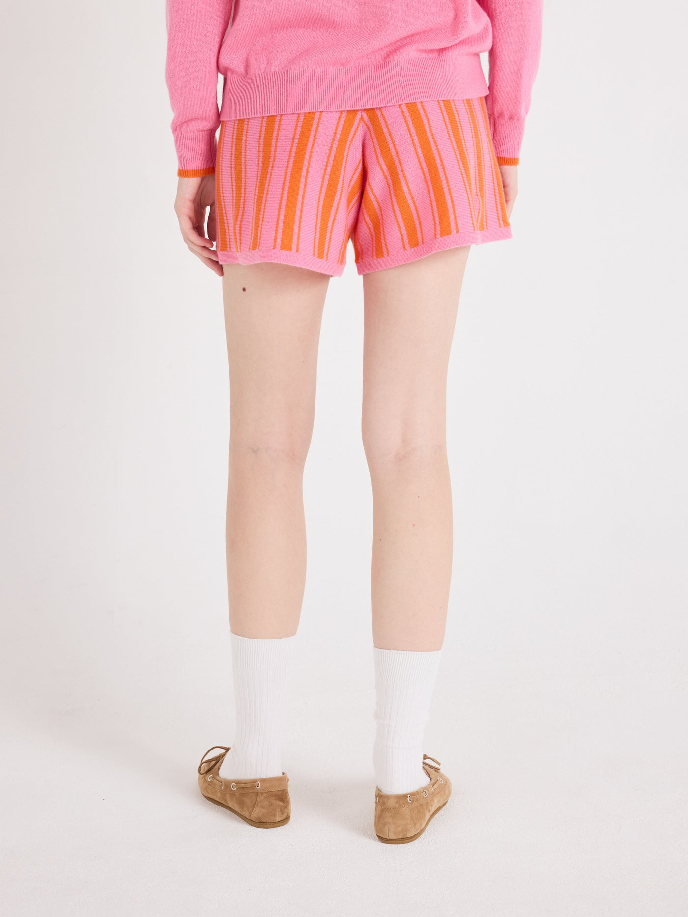 Tyra - Weite Shorts, 100 % Kaschmir - orange