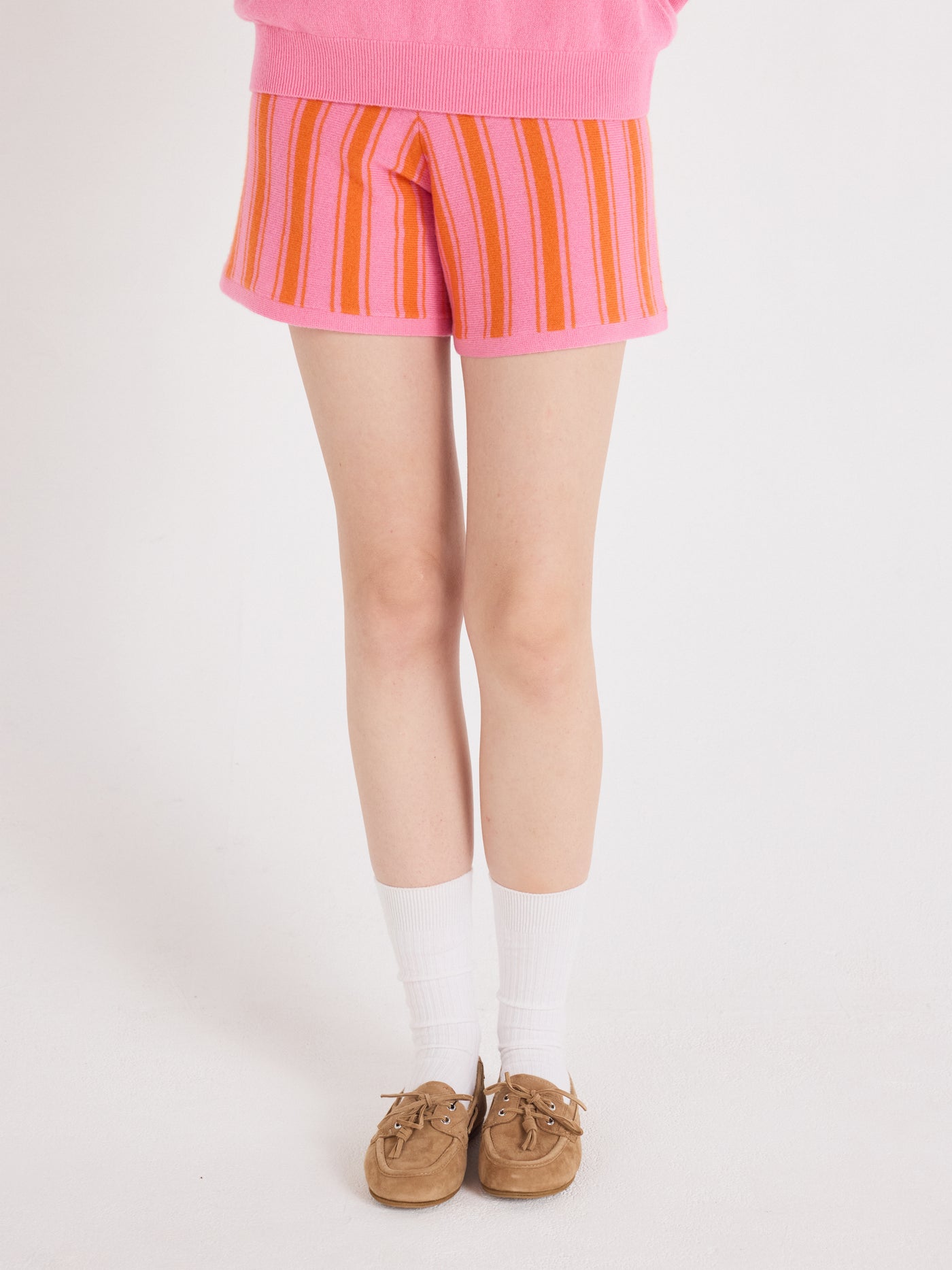 Tyra - Weite Shorts, 100 % Kaschmir - orange