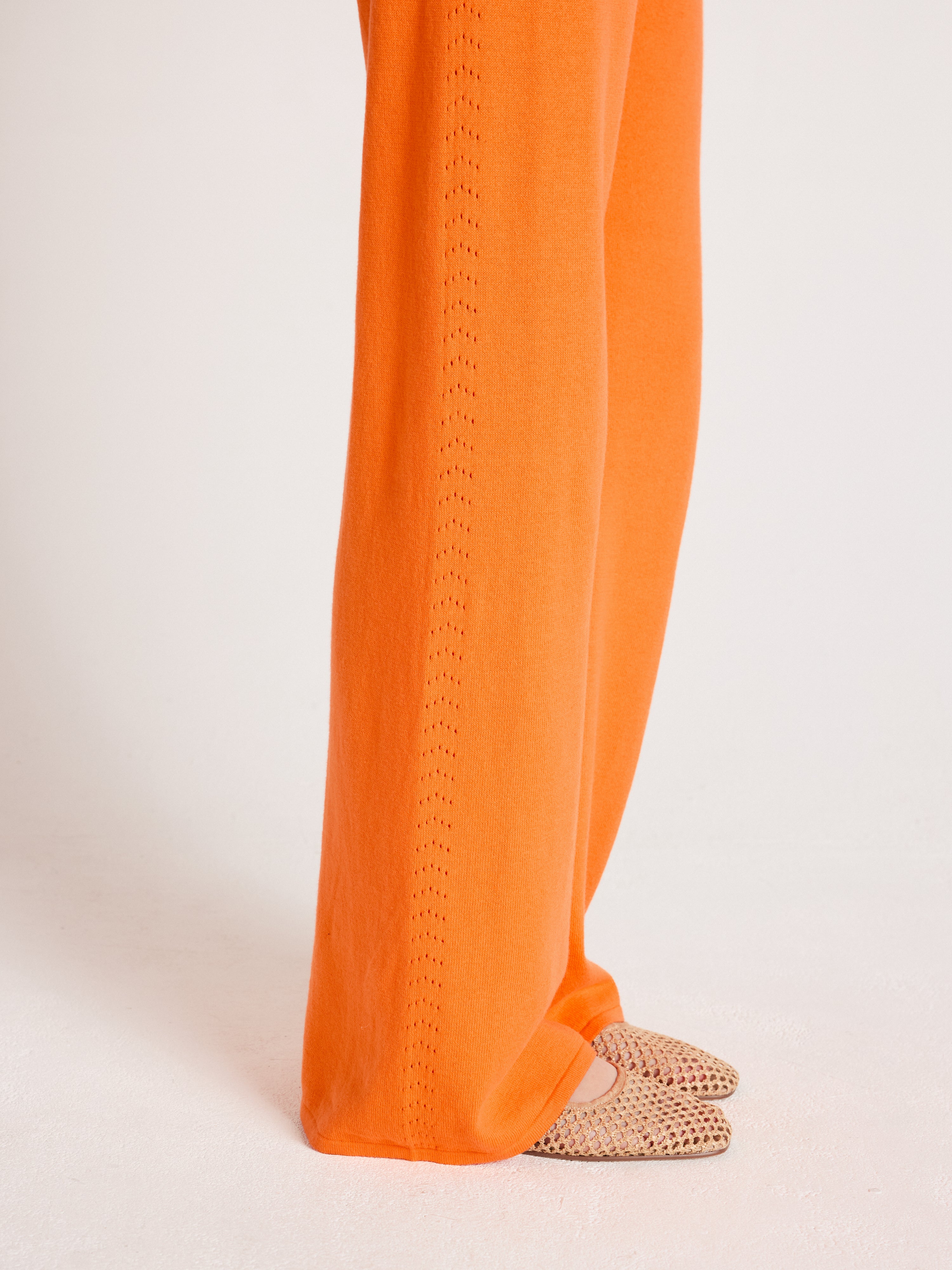 flared cotton and cashmere trousers | Absolut Cashmere