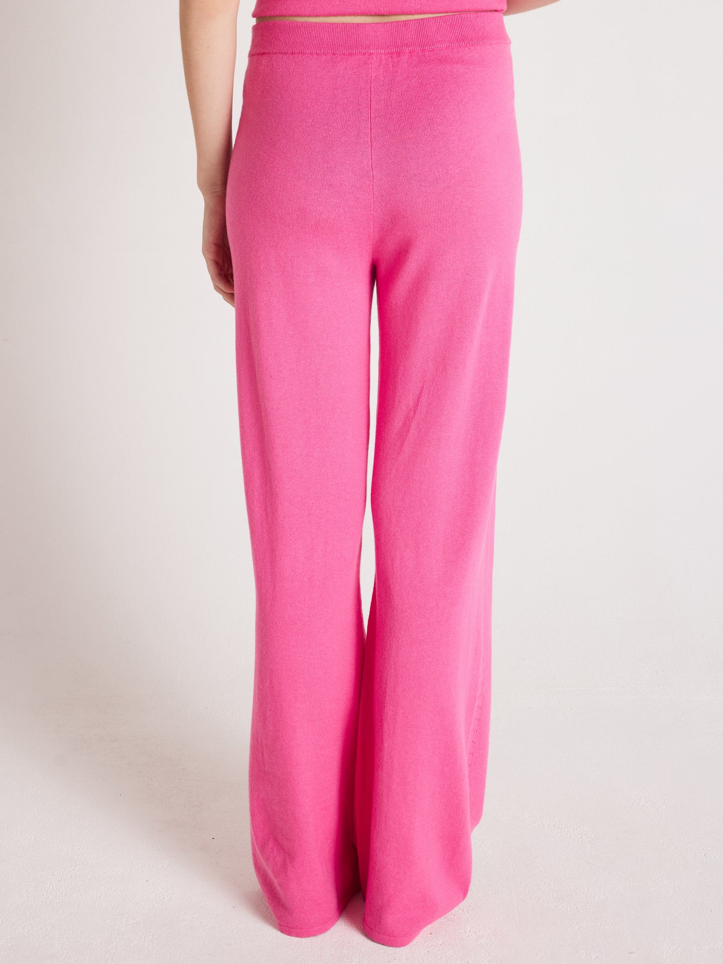 melynda - Pantalon évasé en coton cachemire - flamingo pink