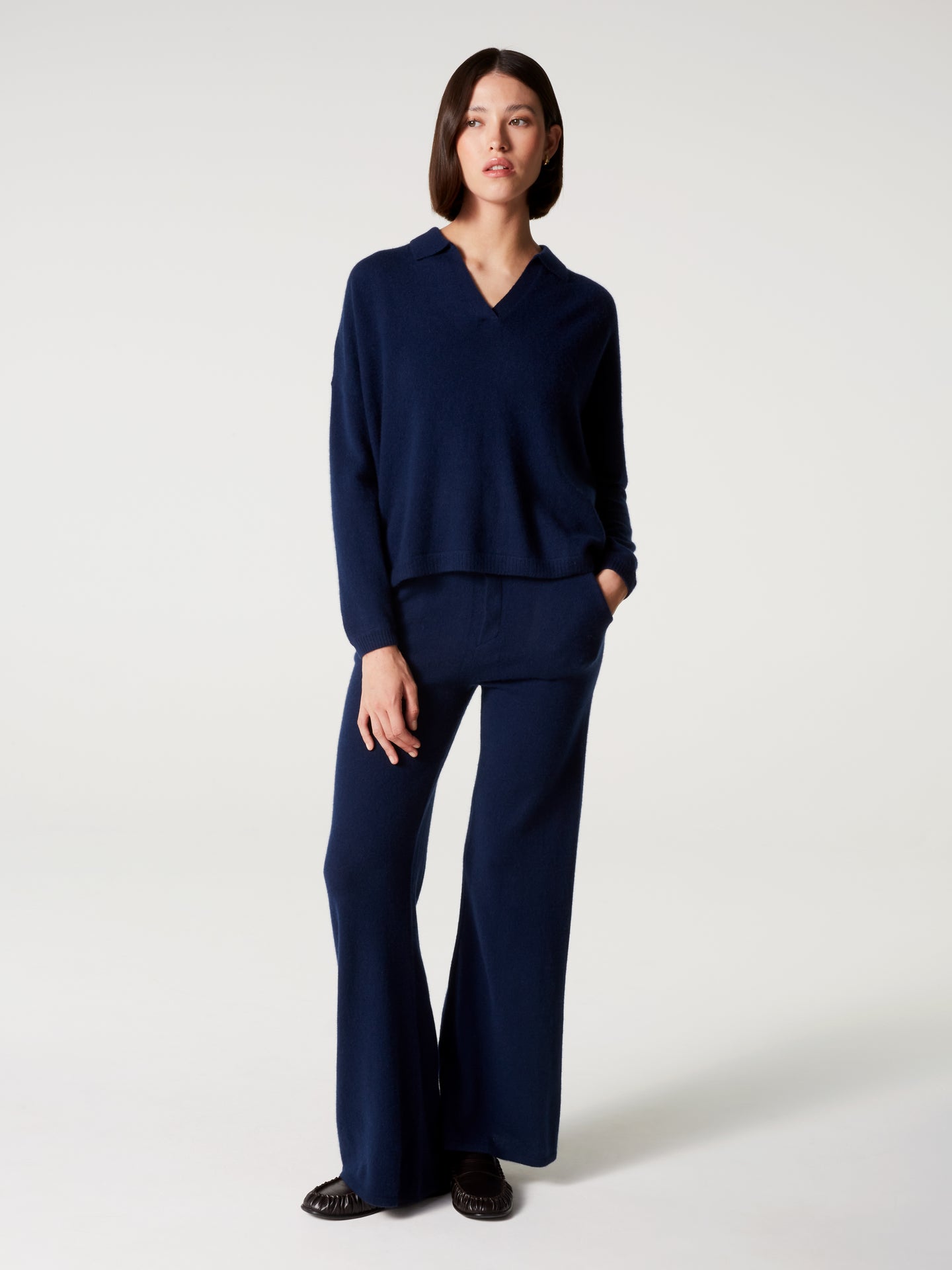 pantalon anneli - Cachemire - navy