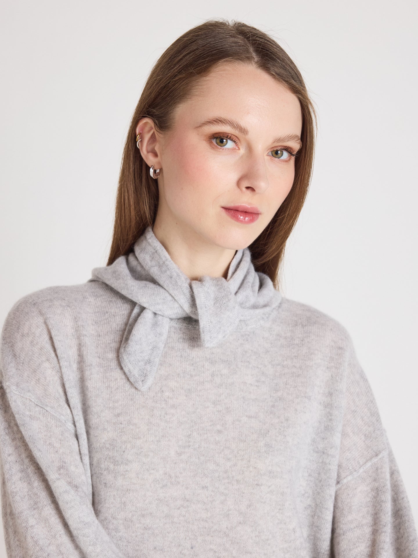 june - Bandana 100% kasjmier - light heather grey