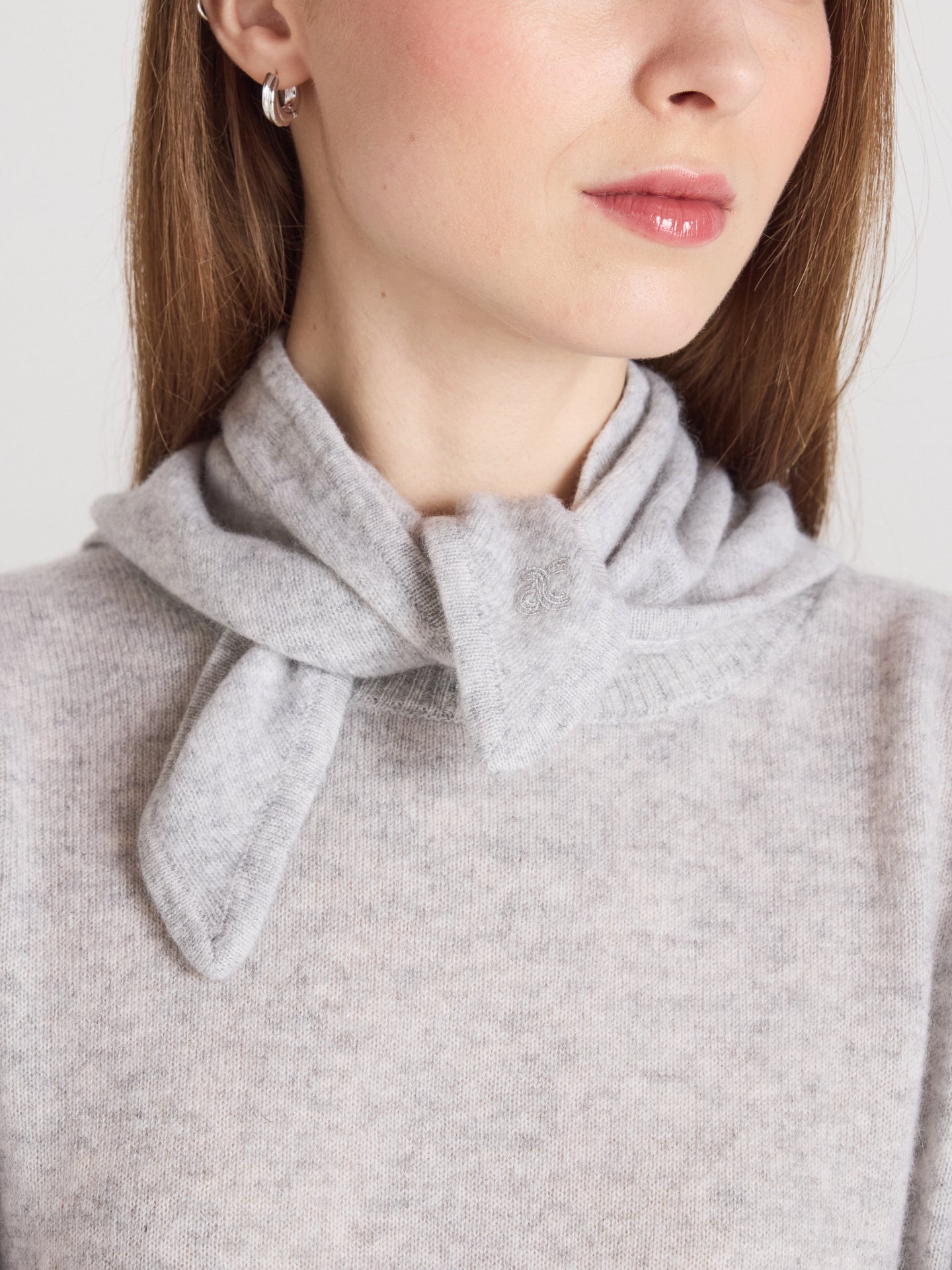 june - Bandana 100% kasjmier - light heather grey