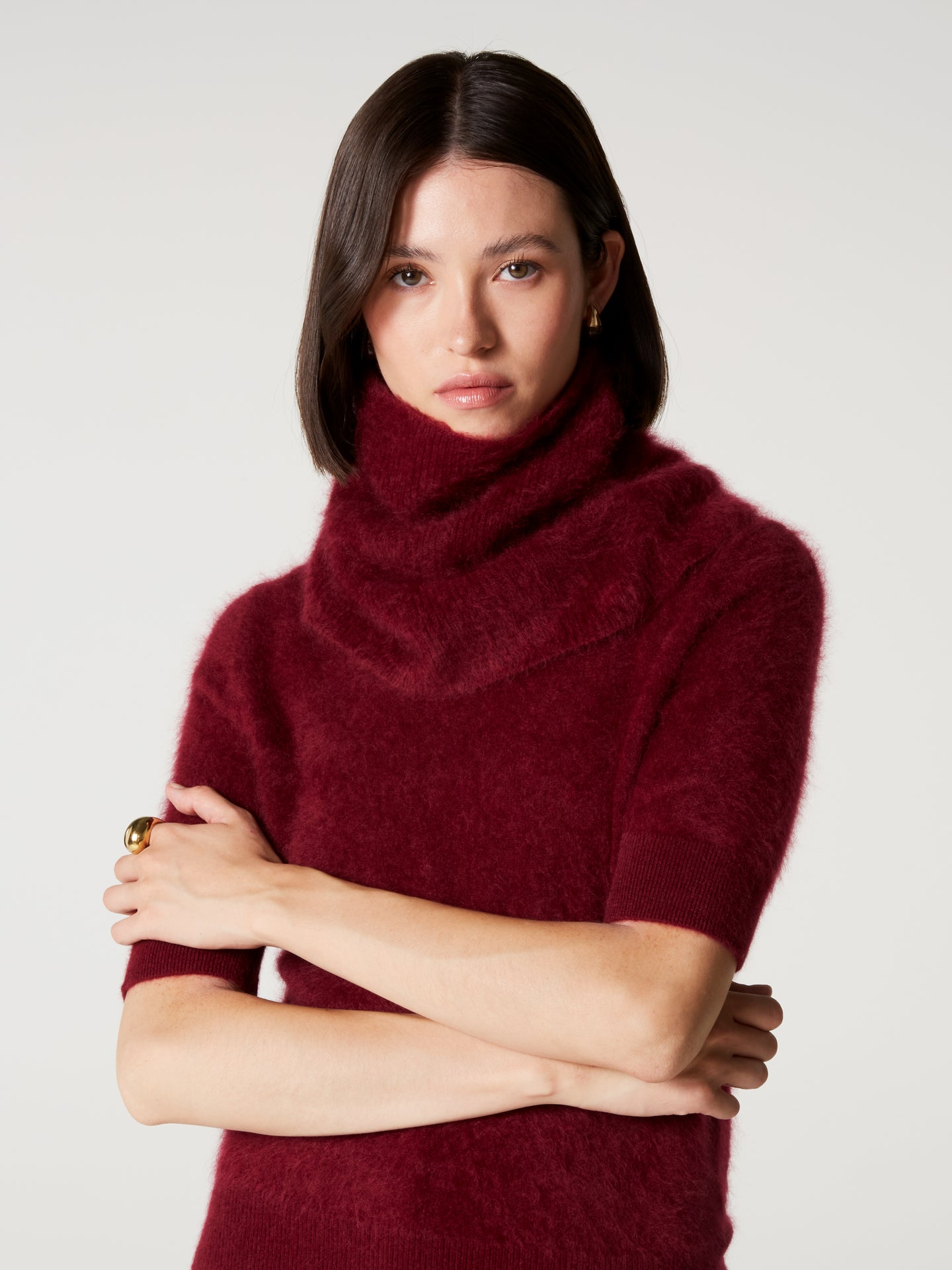 scaldacollo litha - Brushed cashmere - burgundy