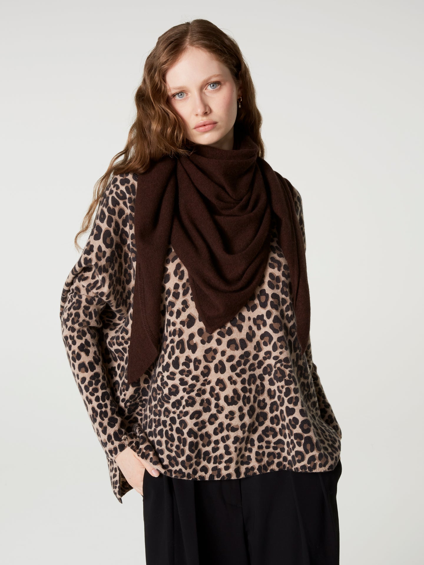 écharpe danika - Cachemire - brownie