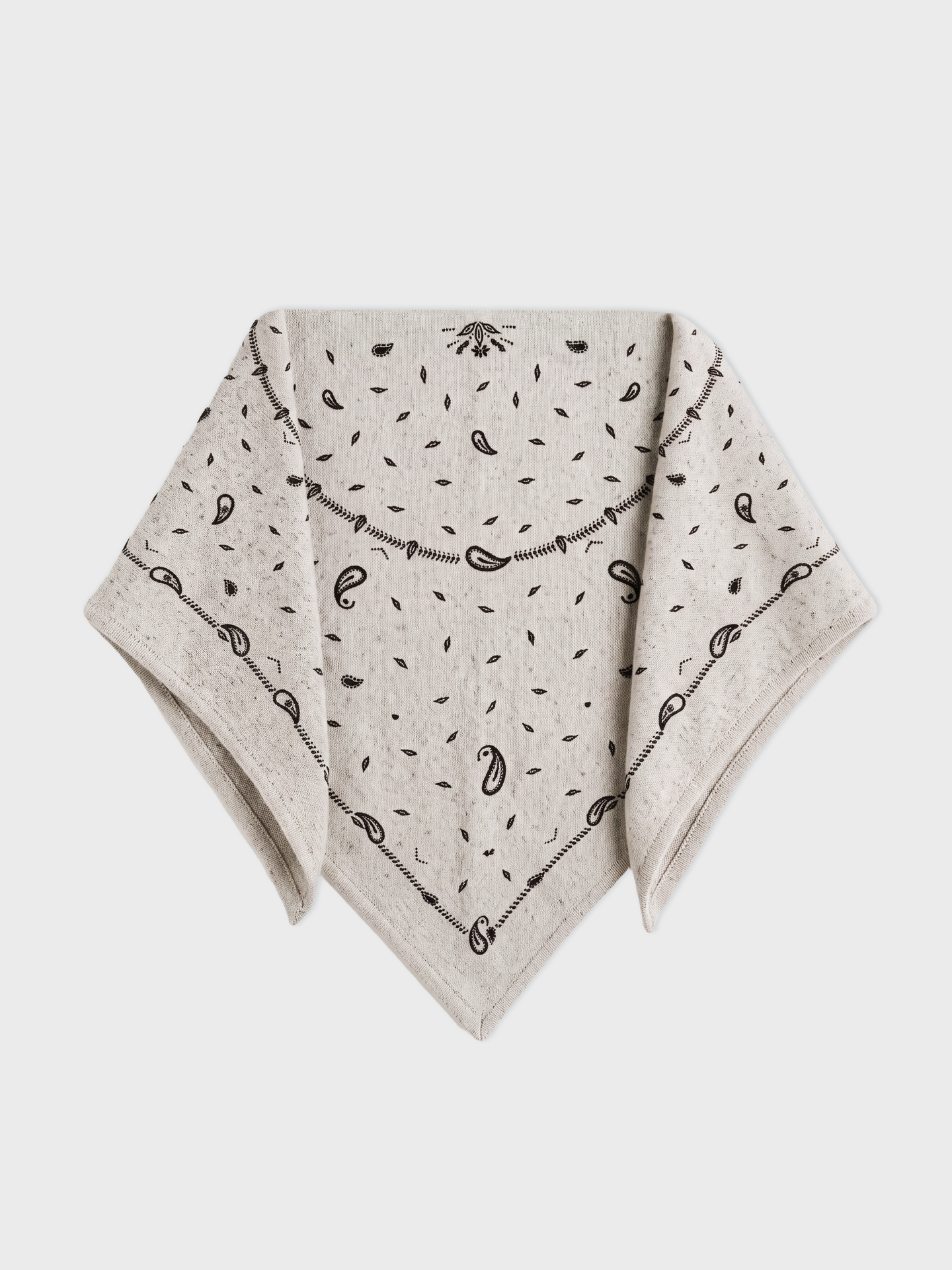 sjaal armance print - kasjmier - granit print bandana