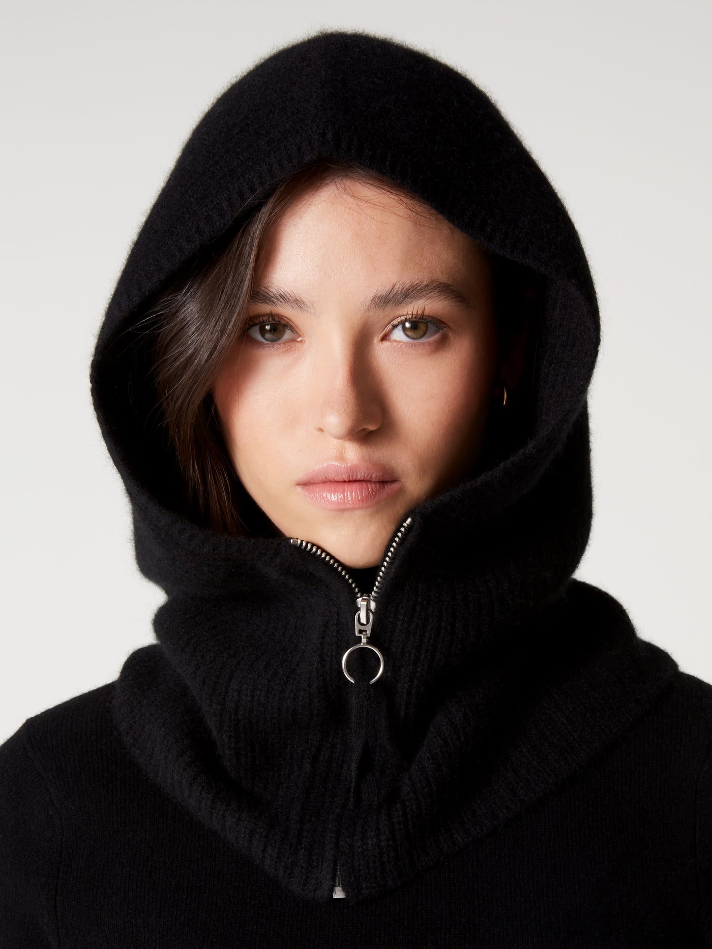 passamontagna augusta - Cashmere spesso - nero