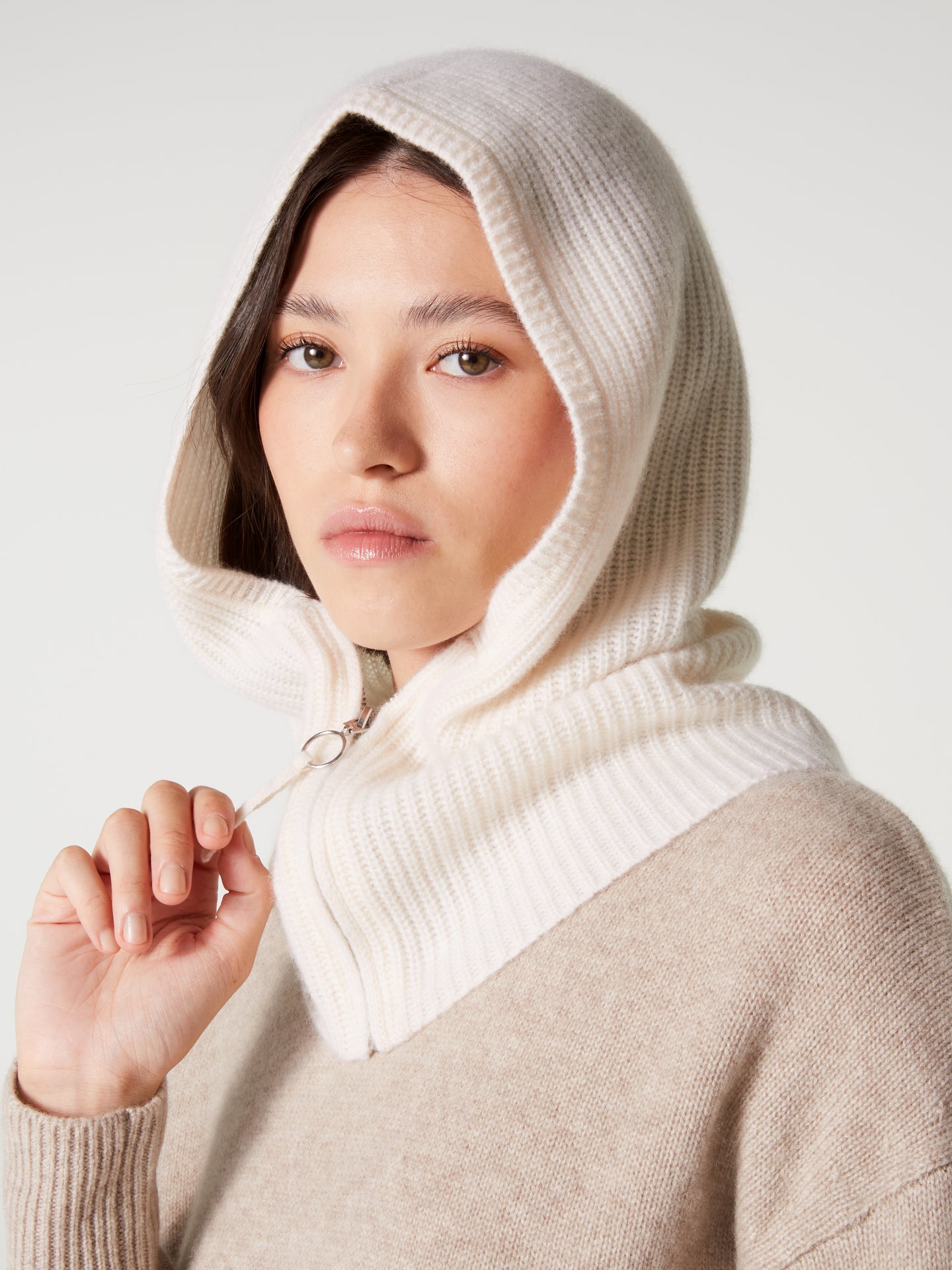 augusta balaclava - Thick Cashmere - ivory