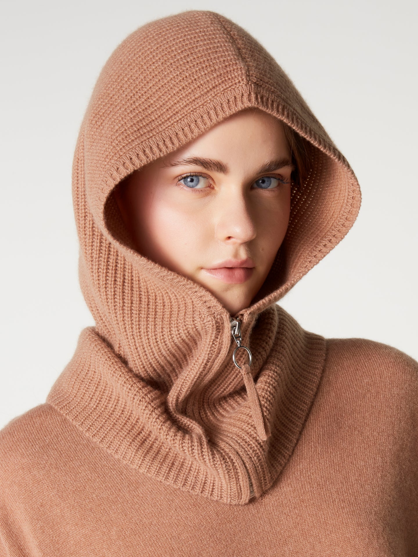 cagoule augusta - Cachemire épais - light brown