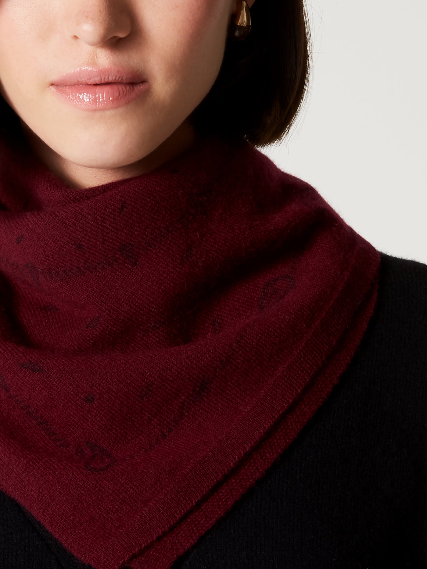 bandana annabelle print - Cachemire - burgundy print bandana