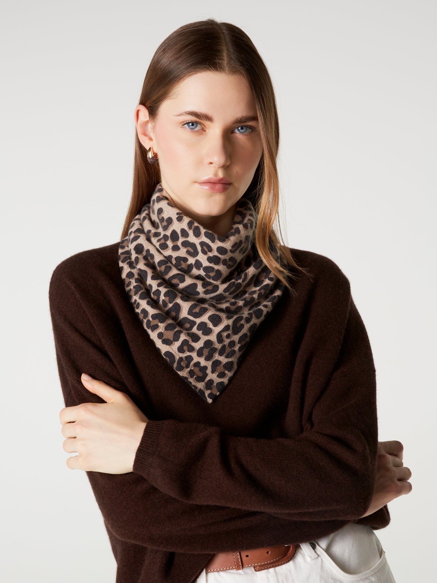 bandana annabelle print - Cachemire - print léopard